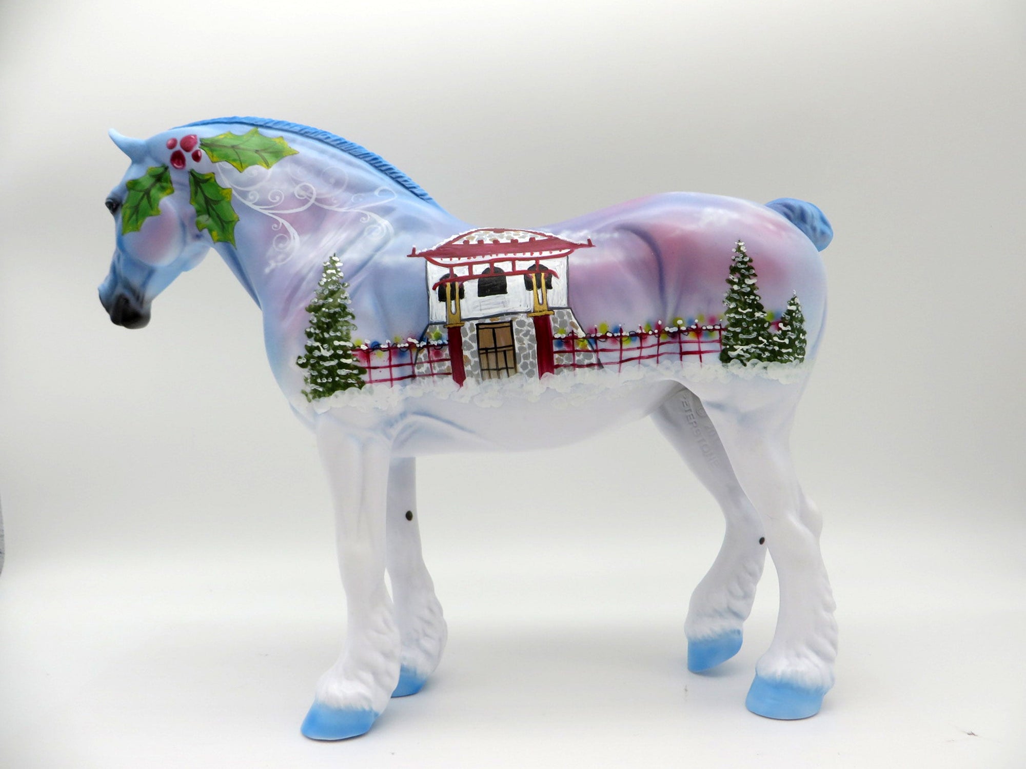 Festive-OOAK Deco Holiday Heavy Draft Painted by Dawn Quick 11/29/21