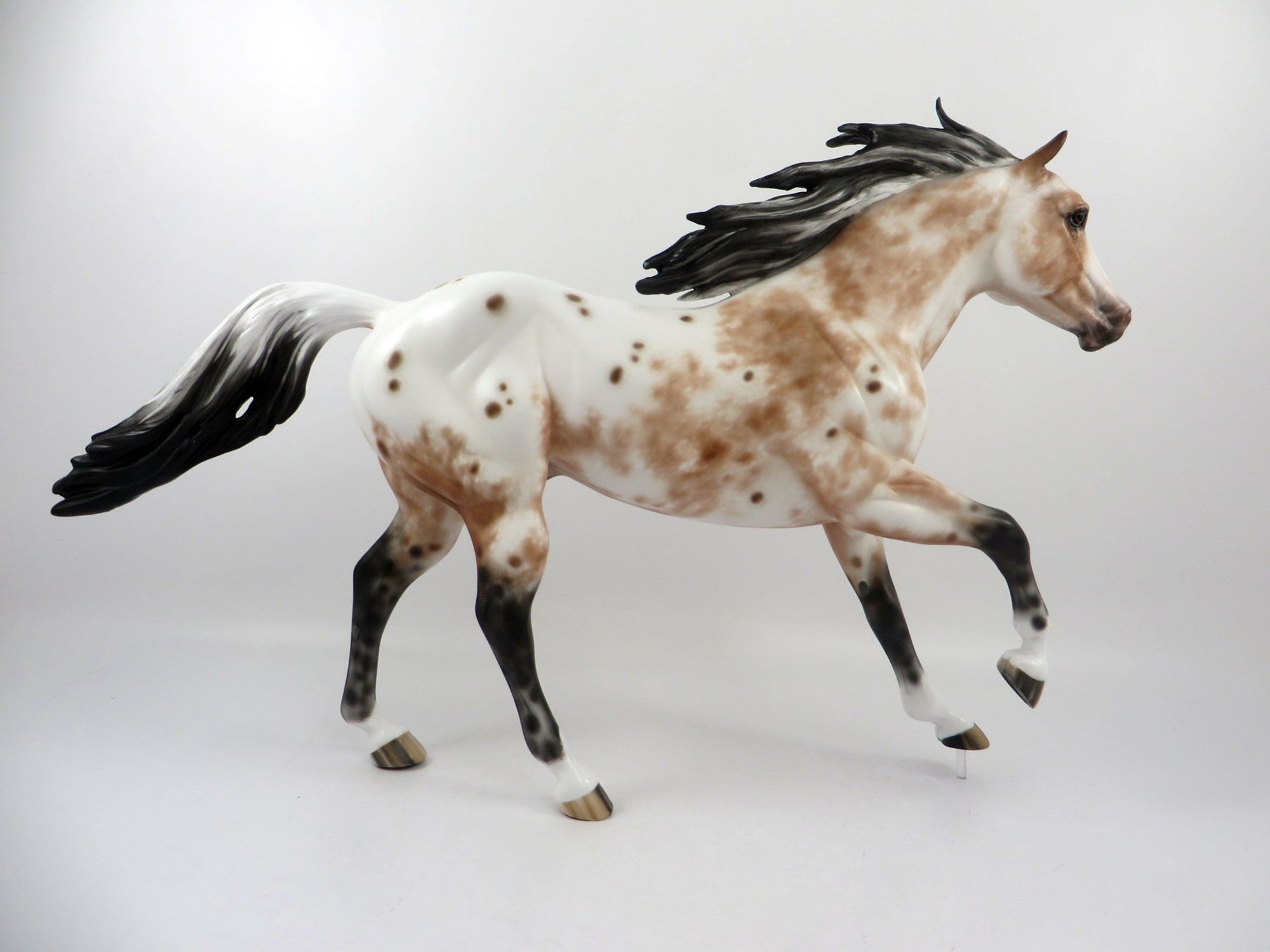 Fireonic-OOAK Bay Appaloosa Foundation Quarter Horse Painted By Sheryl Leisure