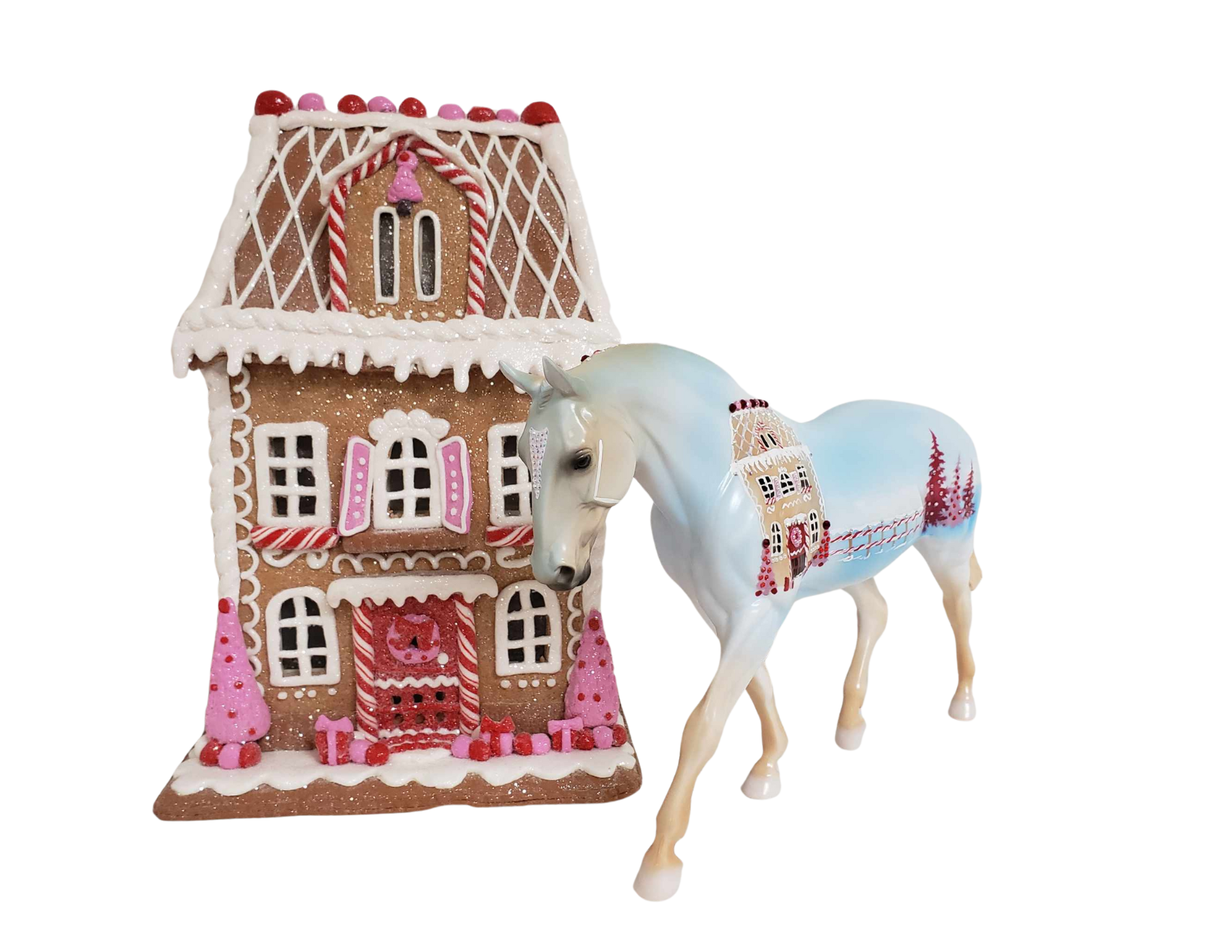 Gingerbread Dreams OOAK Deco Irish Draft with Gingerbread House Light By Dawn Quick Holiday Best Offers 12/11/23