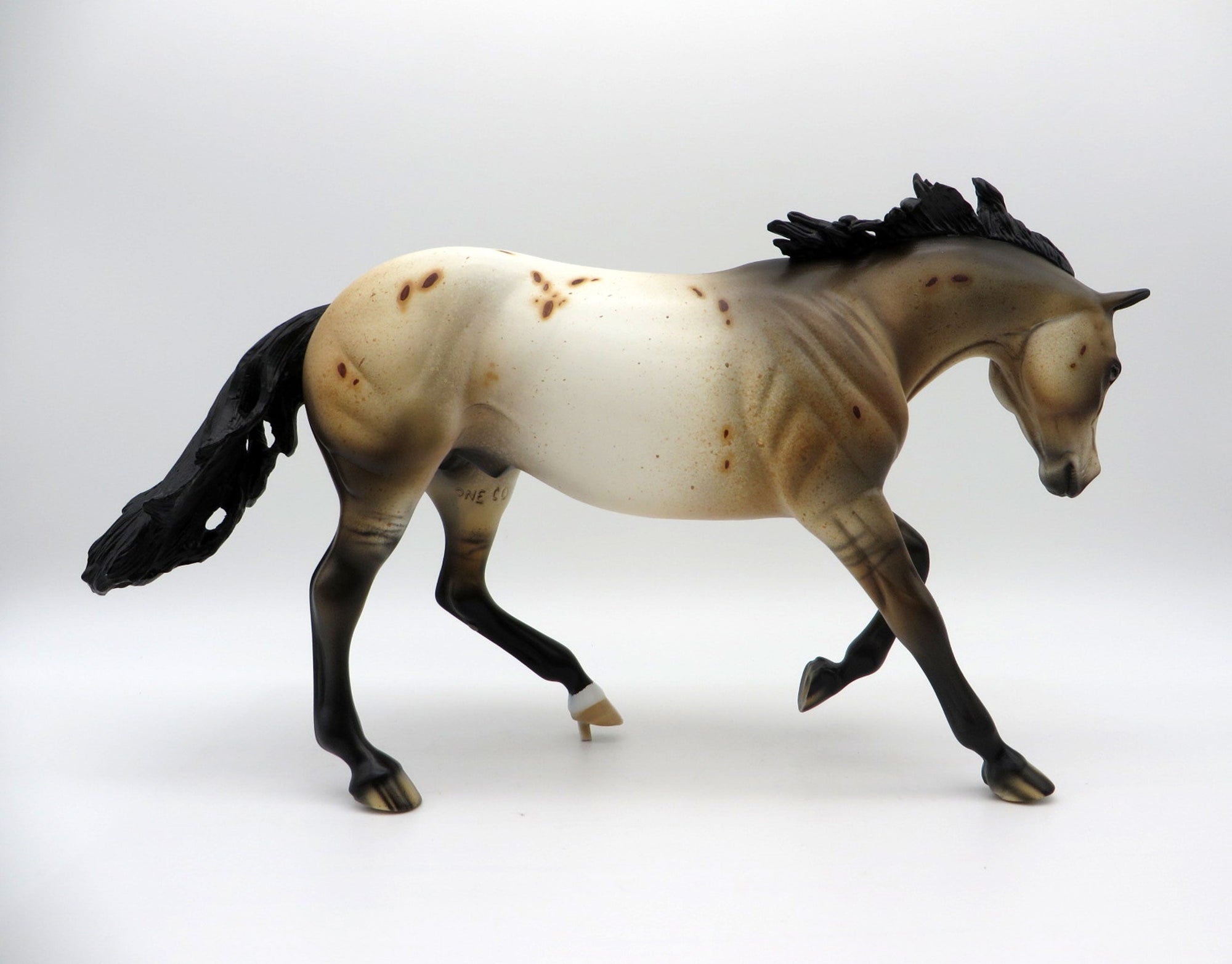 Forge-OOAK Buckskin Appaloosa Performance Horse Equilocity 2021 Painted by Julie Keim
