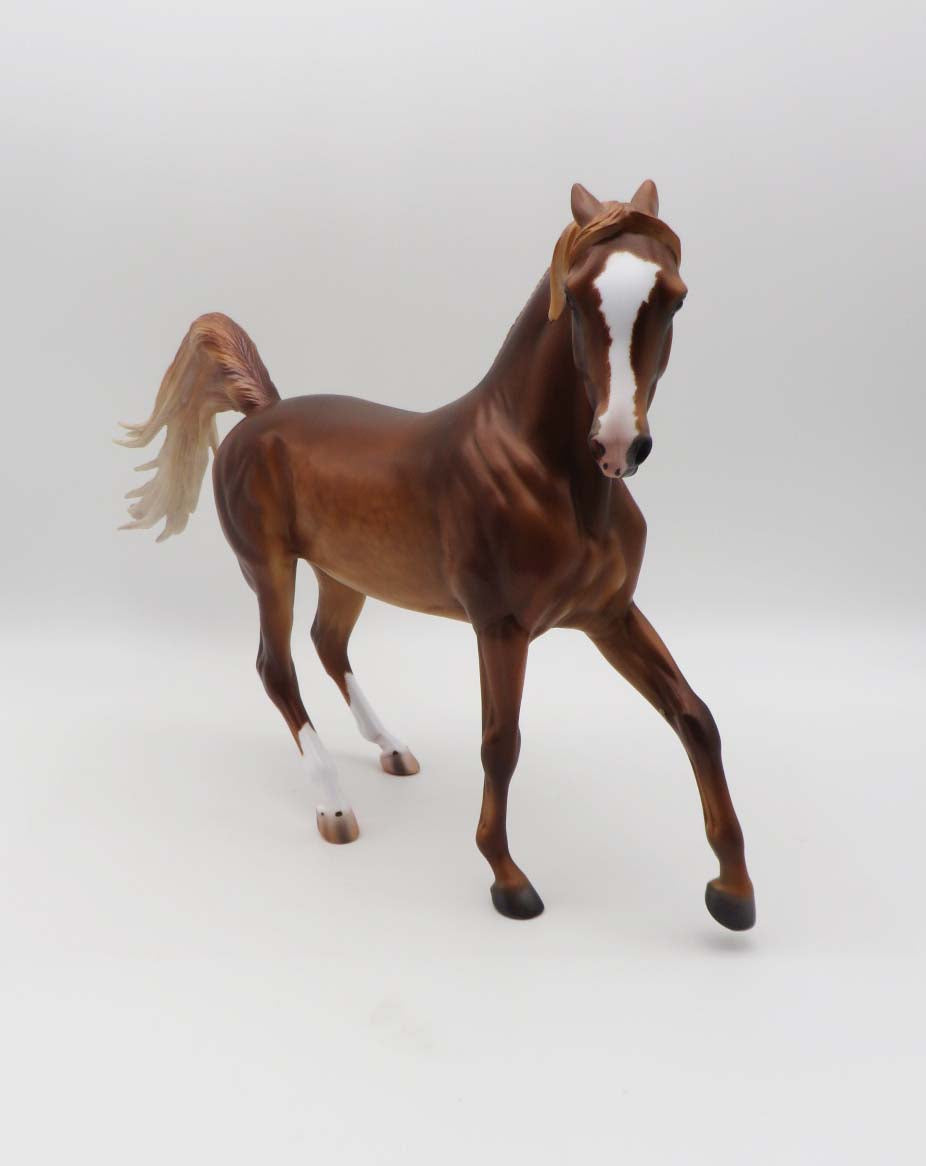 Fripp-OOAK Pinned Ear Dapple Chestnut Arabian By Caroline Boydston 3/17/23