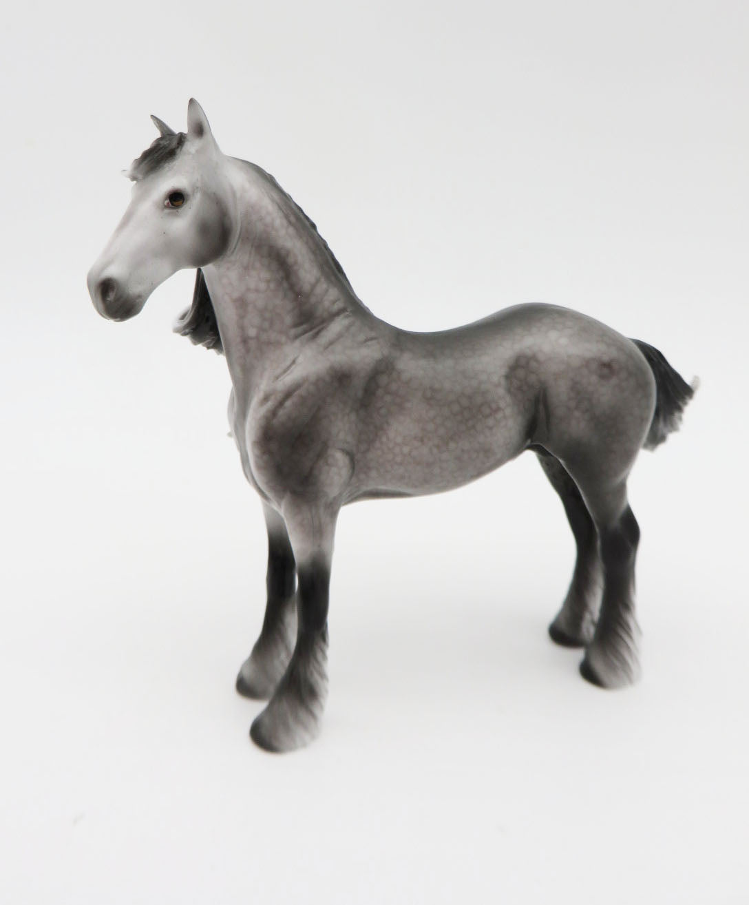 Frosty & Freezy - BEST OFFER - OOAK - Dapple Grey Draft Chip With Snowman By Ellen Robbins - Christmas Tails 2022 - CT22