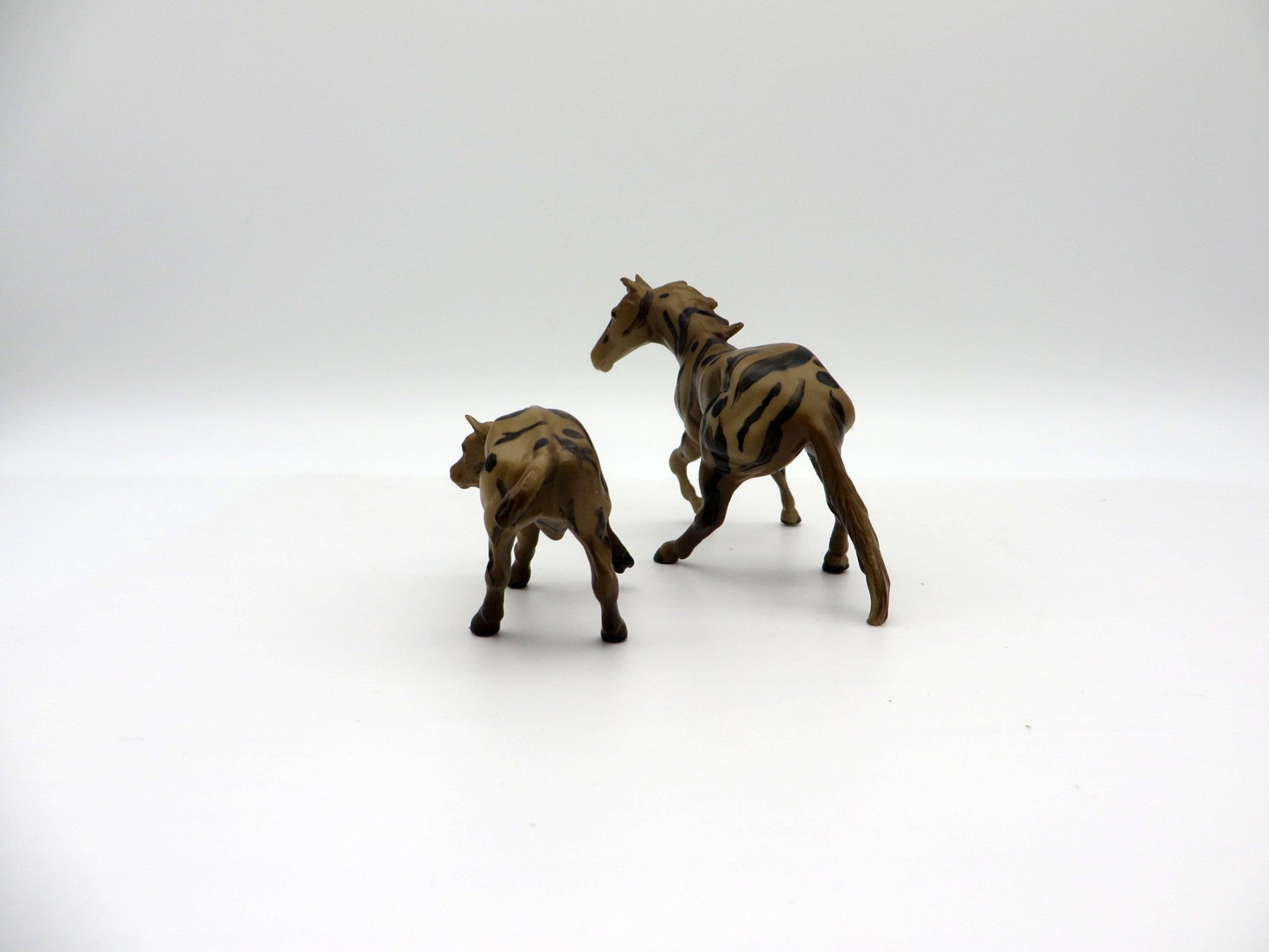 Fudge Brownie-OOAK Cutter and Calf Chip Painted By Ellen Robbins NICM-7/23/21