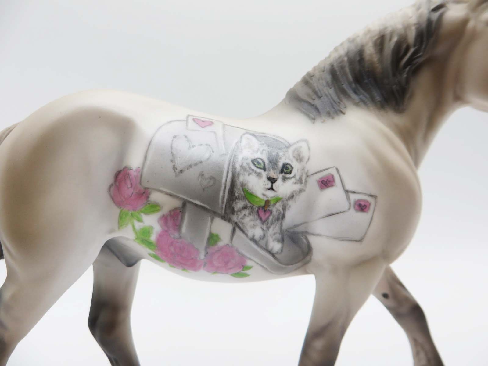 Fur Class Mail -OOAK - Valentine Decorator Pony Draft Pebbles By Jess Hamill 2/14/23