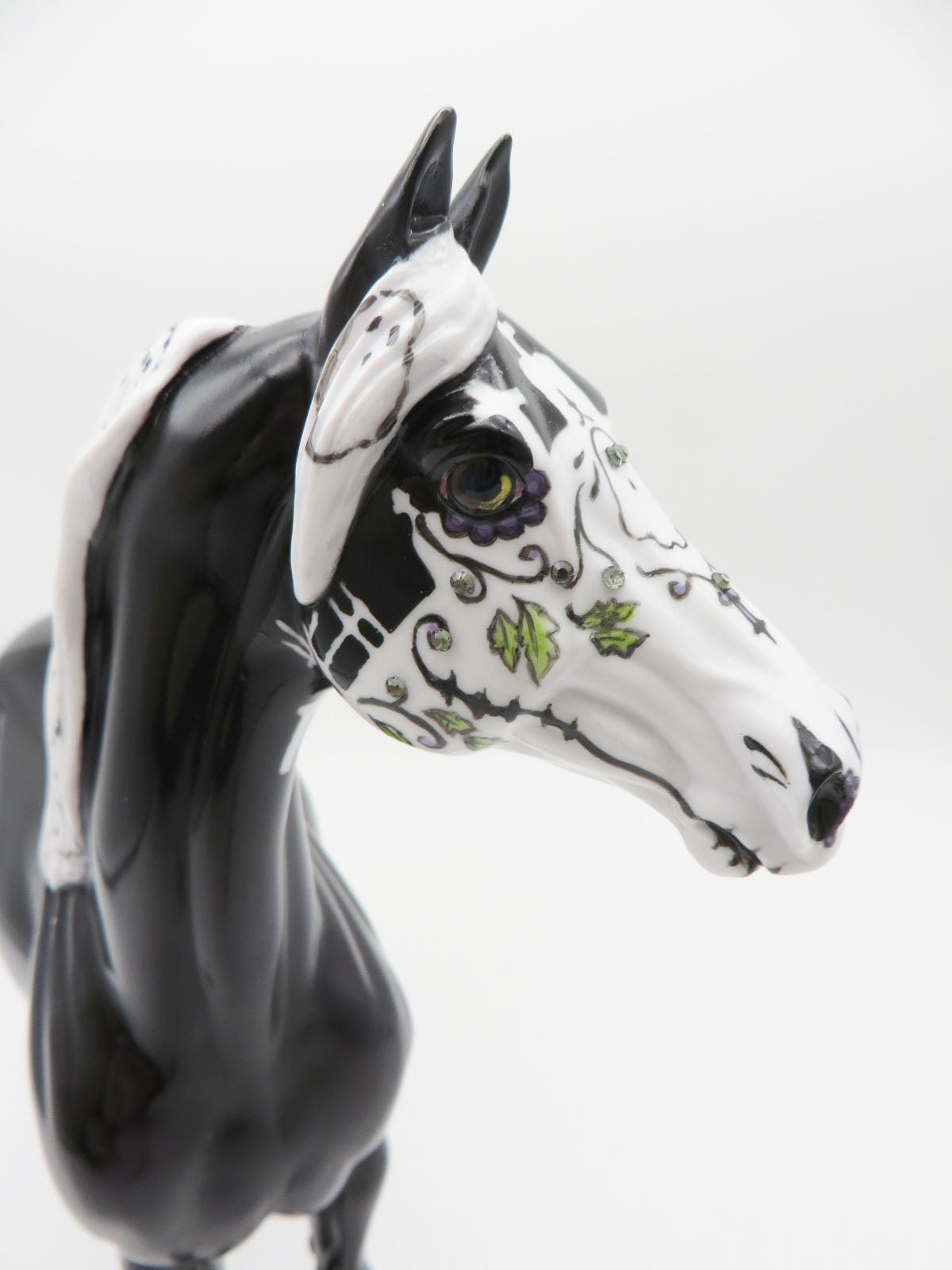 Graveyard Ghoul - Morgan Sugar Skull Decorator with Bling Added Painted by Jess Hamill - MM22