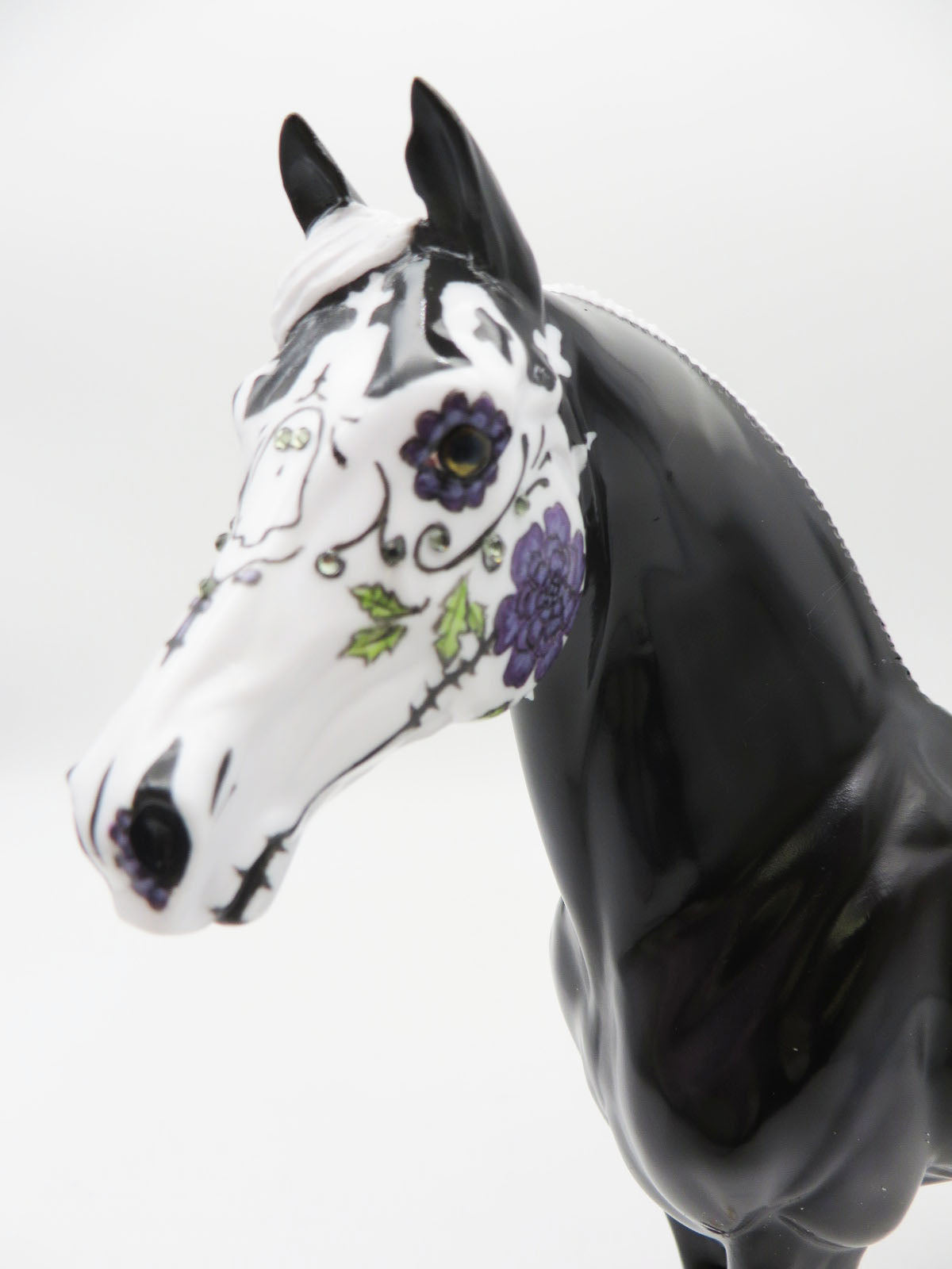 Graveyard Ghoul - Morgan Sugar Skull Decorator with Bling Added Painted by Jess Hamill - MM22