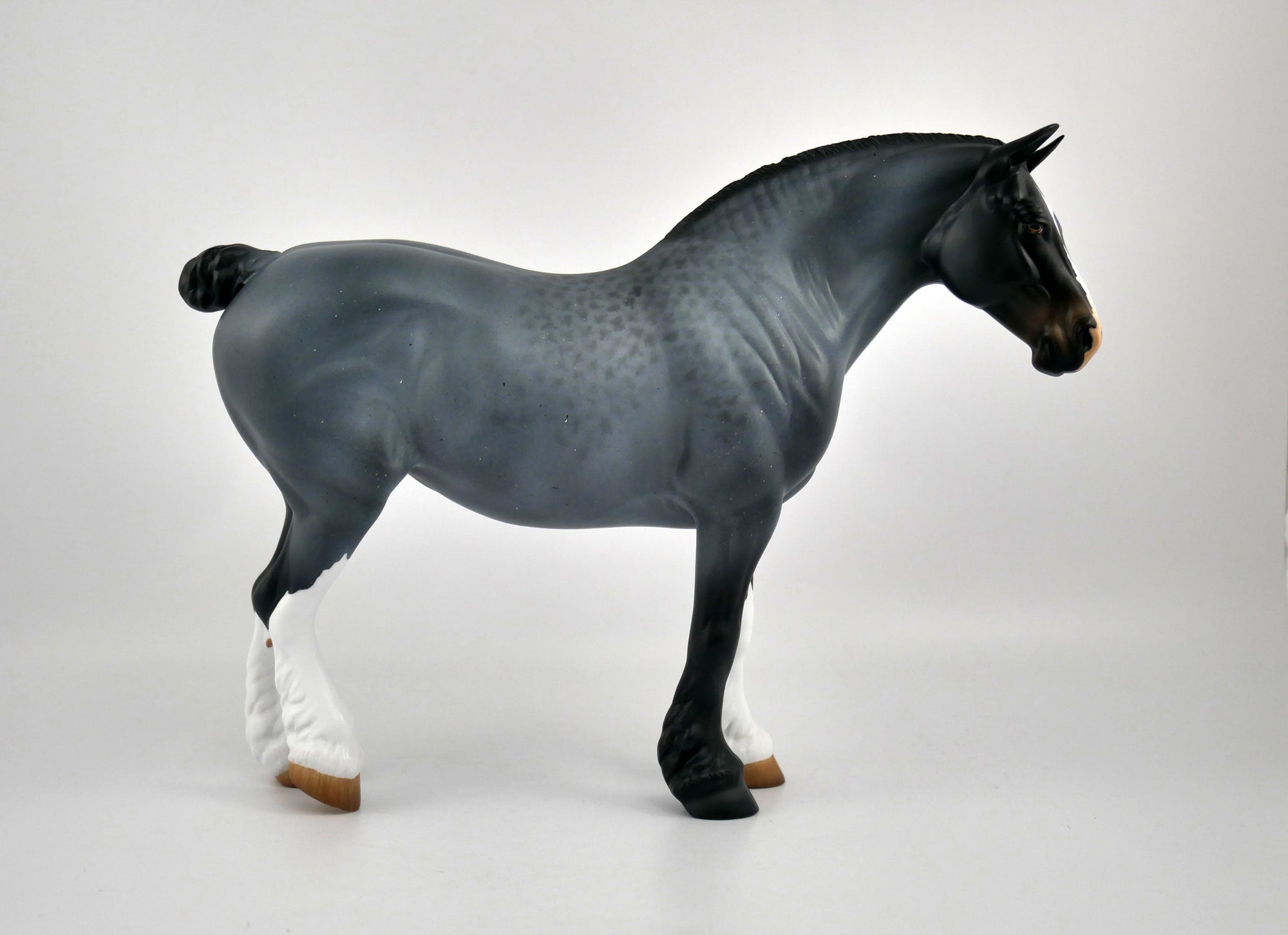 Greystone-OOAK Reversed Dapple Grey Heavy Draft Mare MM 2020