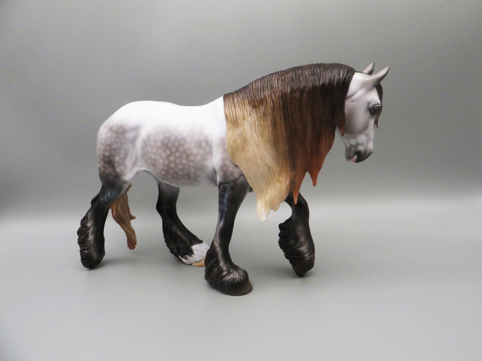 Galloway - LE30 Dappled Rose Grey Fell Pony on the Cob Mold By Ashley Palmer EQ23