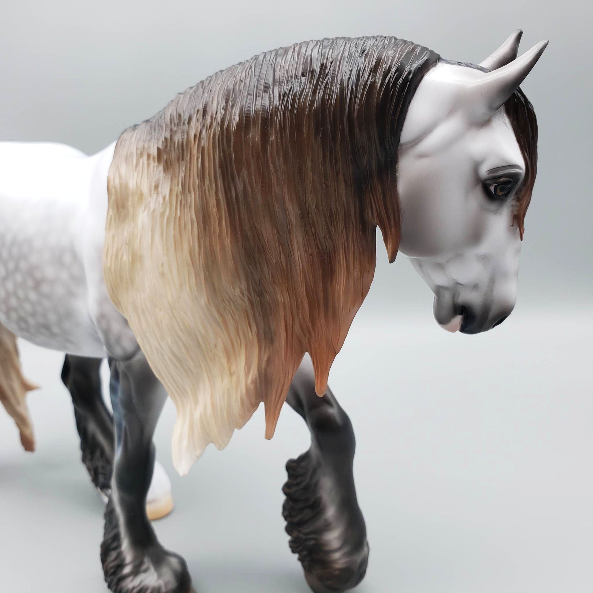 Galloway - LE30 Dappled Rose Grey Fell Pony on the Cob Mold By Ashley Palmer EQ23