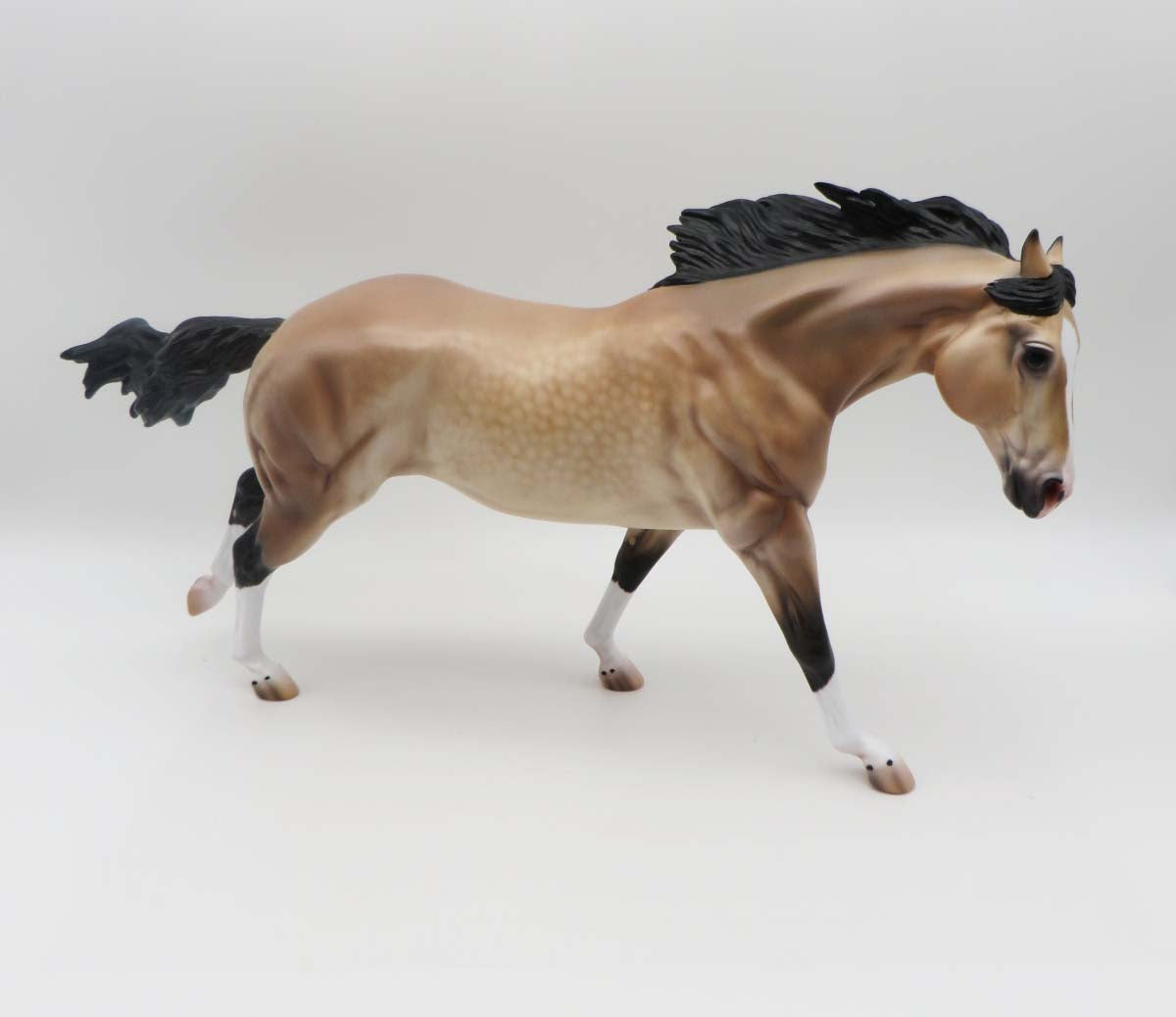 Gibbons-OOAK Buttermilk Buckskin Running Stock Horse By Caroline Boydston 3/17/23