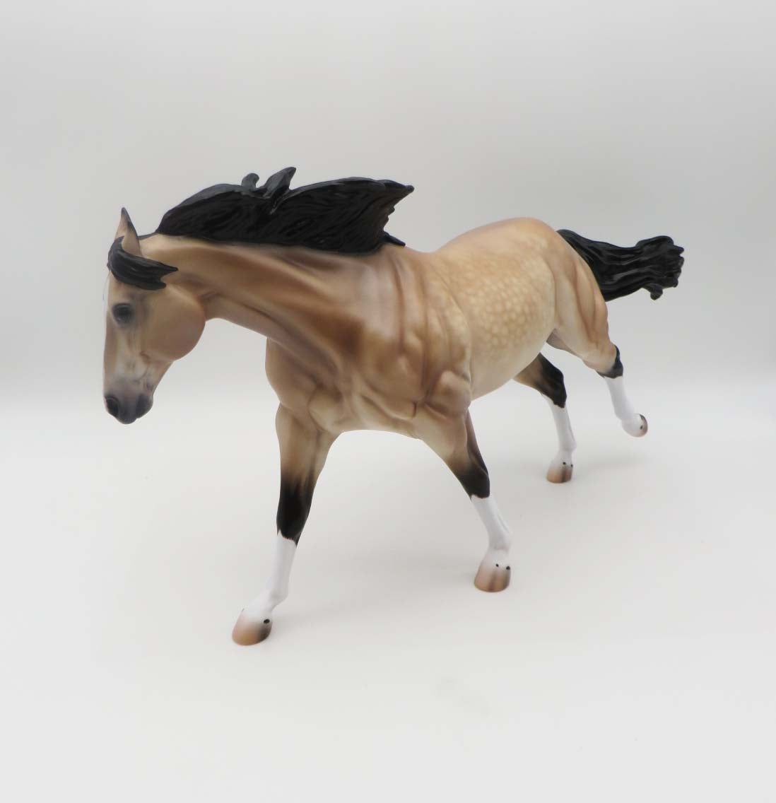 Gibbons-OOAK Buttermilk Buckskin Running Stock Horse By Caroline Boydston 3/17/23
