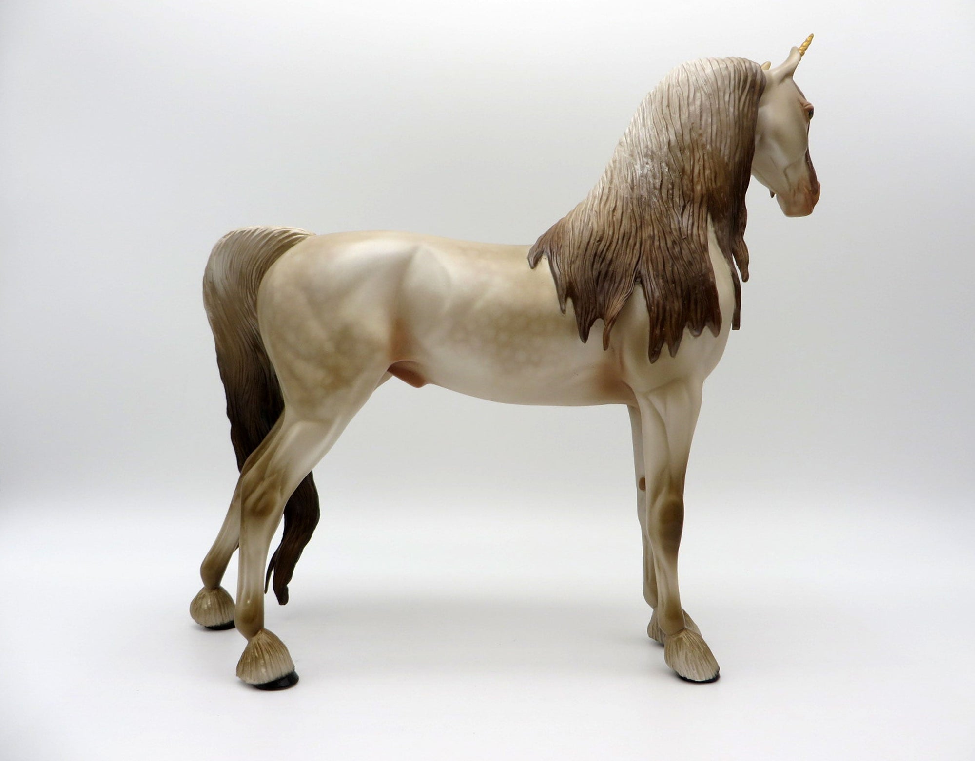 Golden-OOAK Champagne Arabian Unicorn By Audrey Dixon 4/13/21