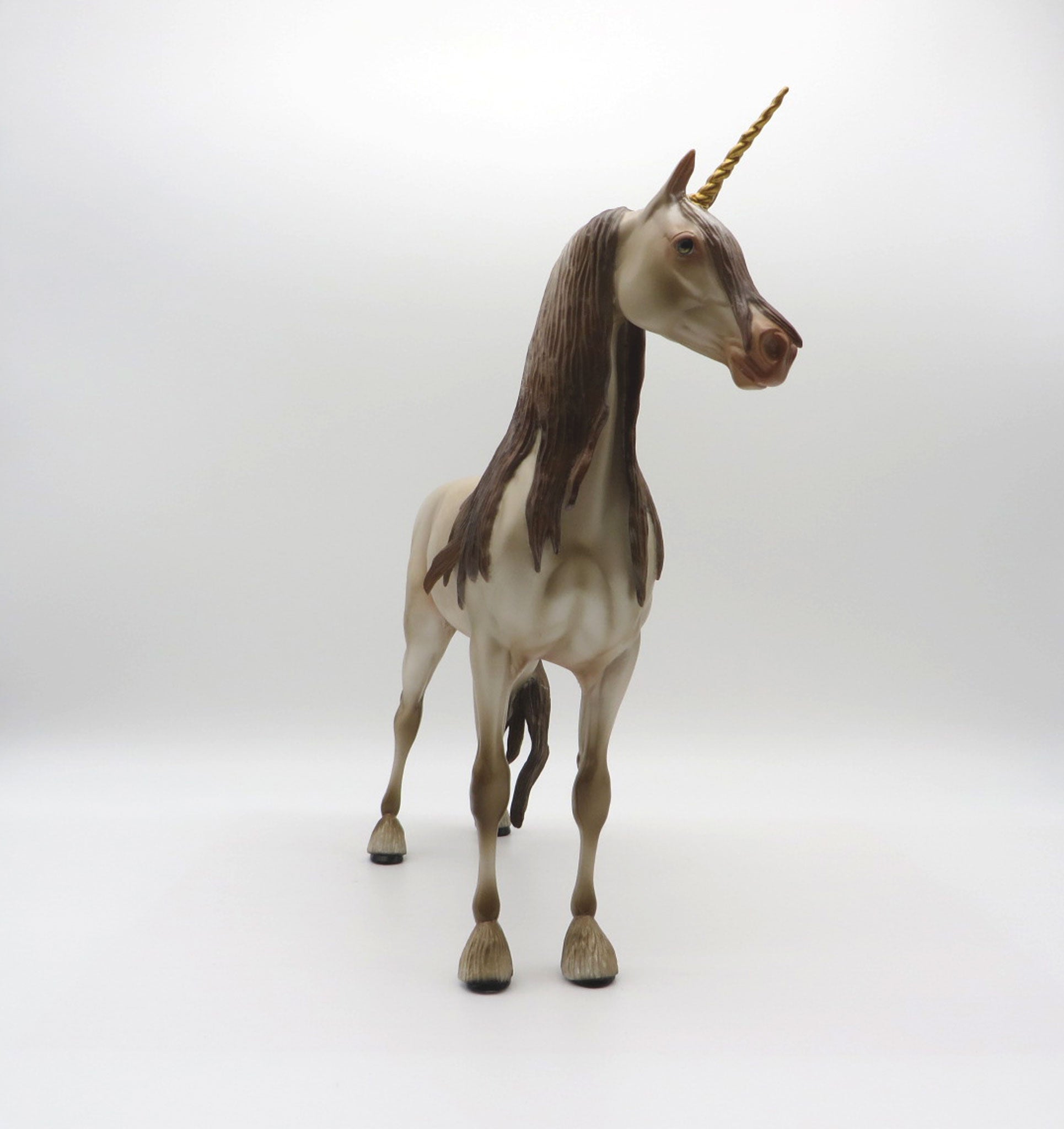 Golden-OOAK Champagne Arabian Unicorn By Audrey Dixon 4/13/21