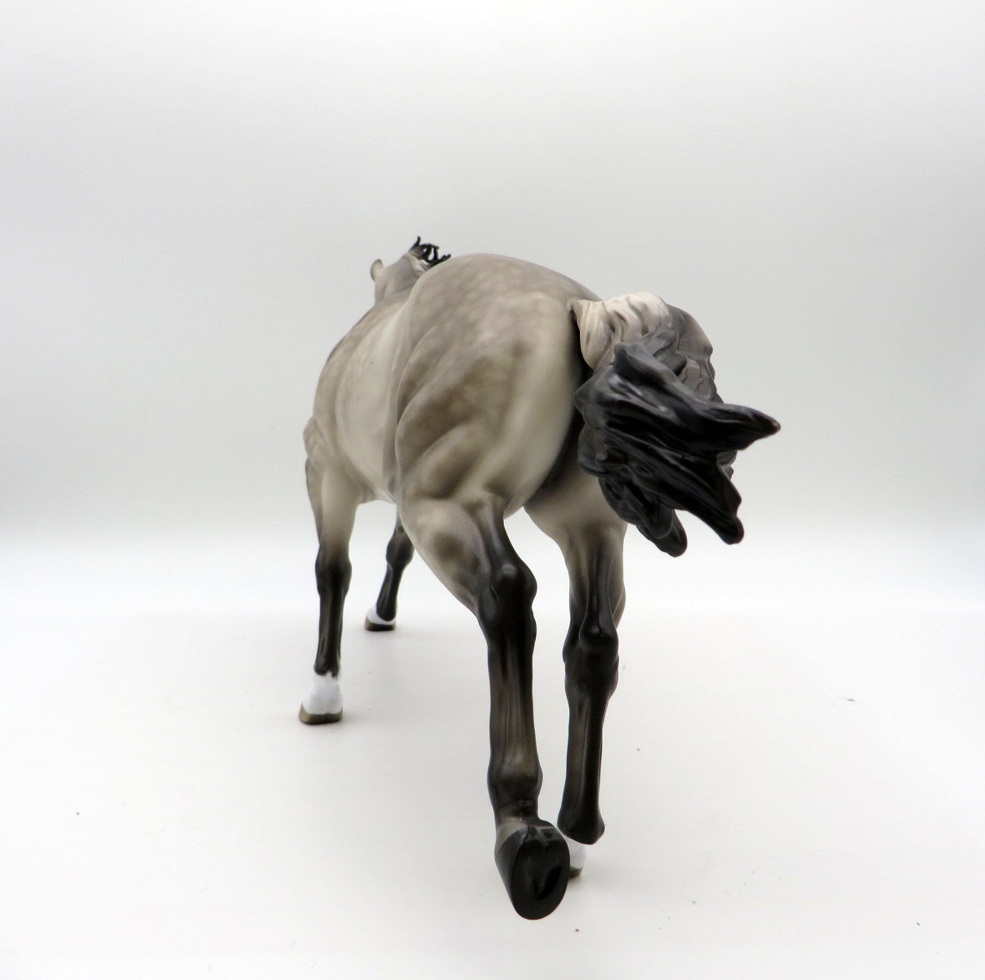 Gun Smoke-OOAK Dapple Grey Running Stock Horse Painted by Sheryl Leisure 1/10/21
