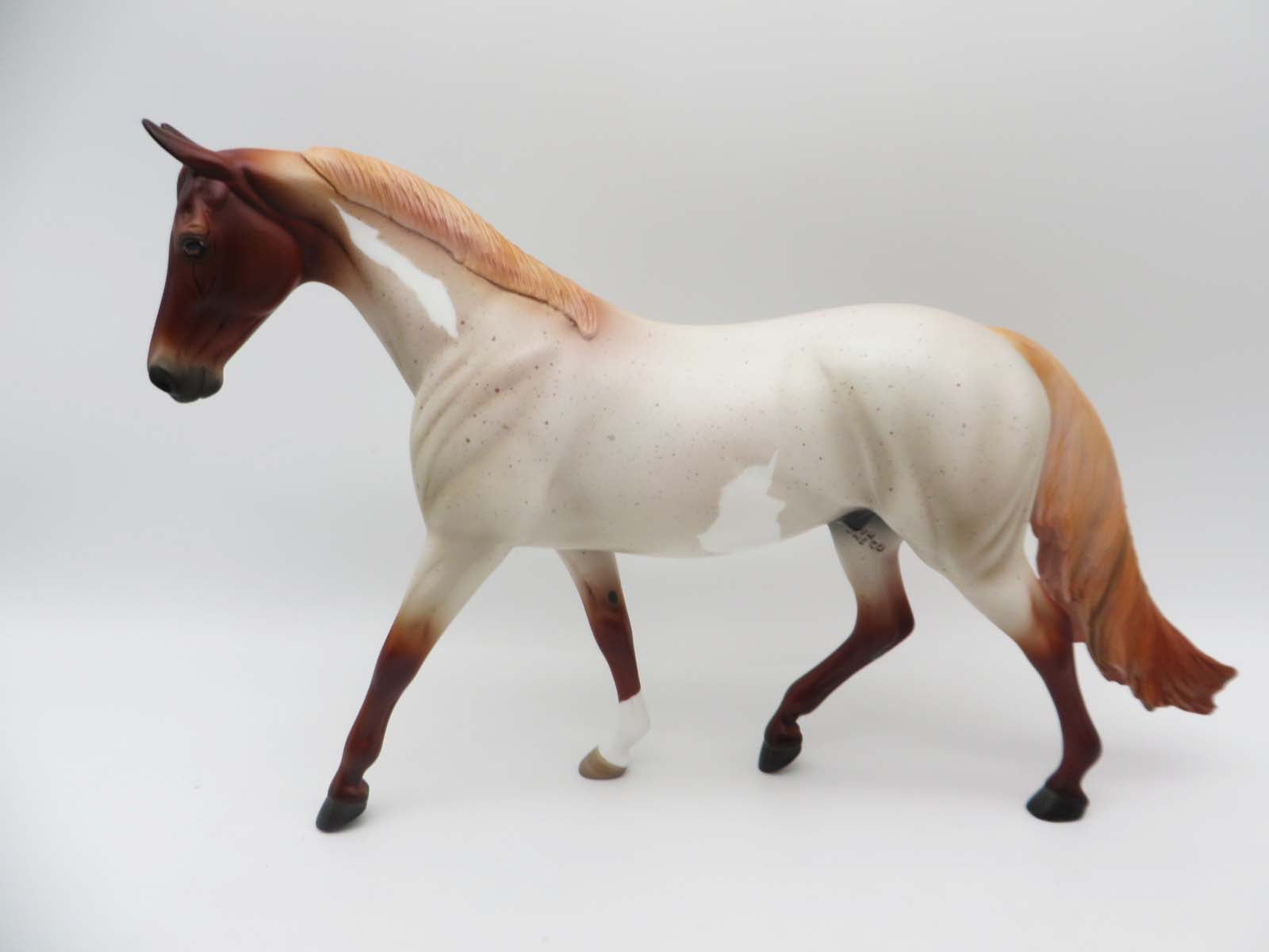 Heart Lake - OOAK - Strawberry Roan Minimal Overo Pony By Angela Marleau - SHCF23
