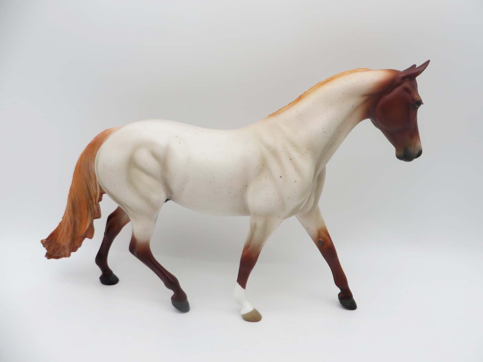 Heart Lake - OOAK - Strawberry Roan Minimal Overo Pony By Angela Marleau - SHCF23