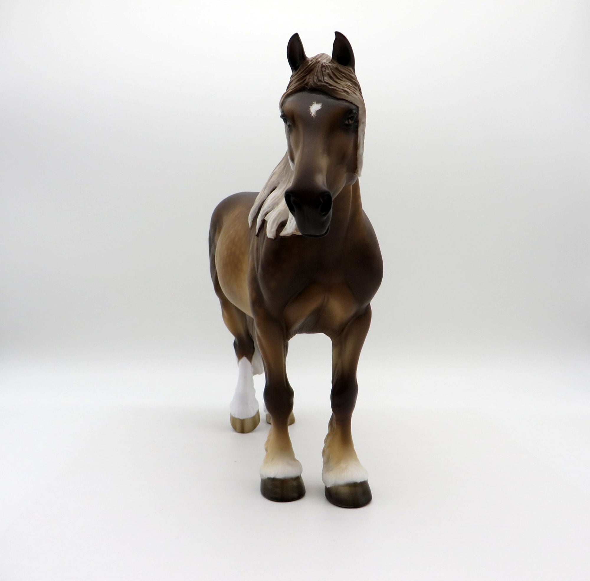 Heiress-OOAK Dapple Sooty Palomino Heavy Draft Mare Painted by Sheryl Leisure 8/1/21