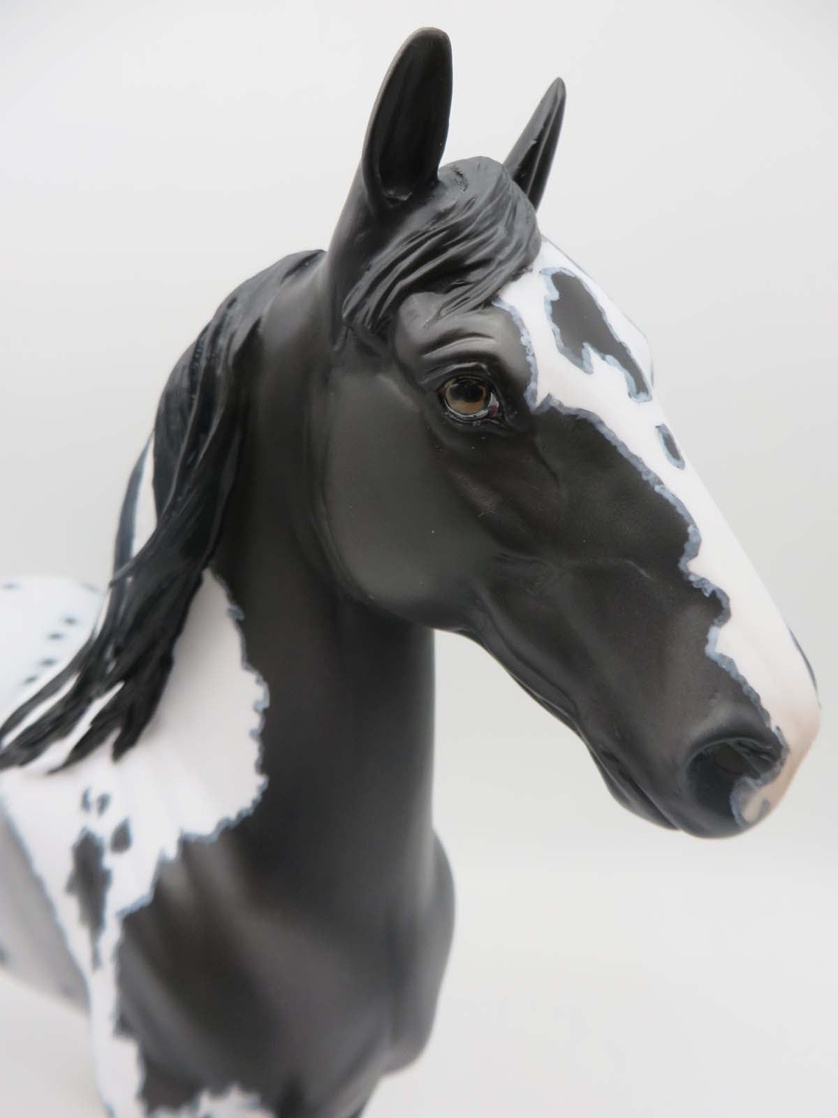 High Class - OOAK - Custom Black Appaloosa Trotting Drafter by Dawn Quick - Easter 2023