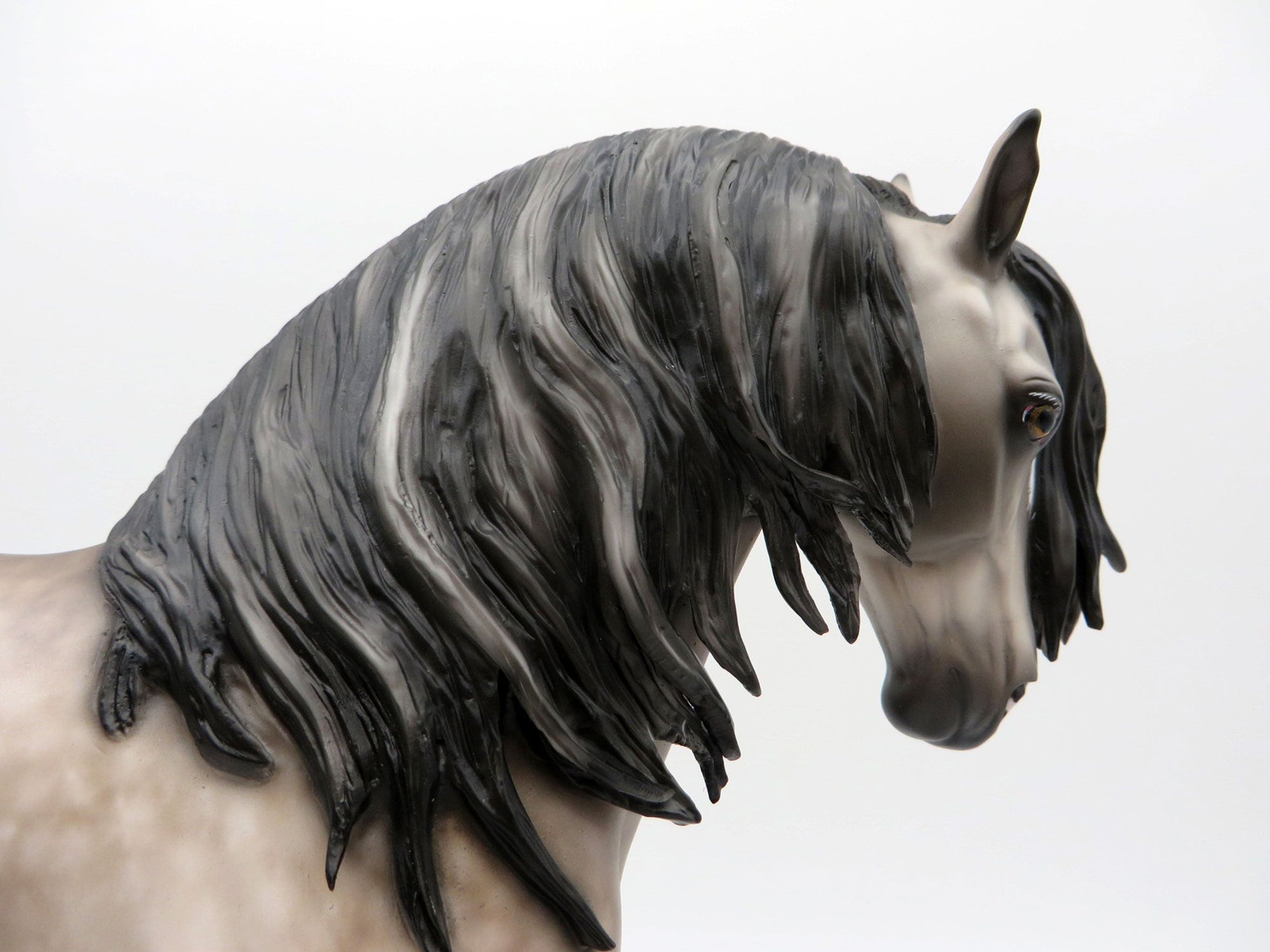 Holiday Affair-OOAK Dapple Rose Grey Andalusian Painted by Sheryl Leisure 8/1/21