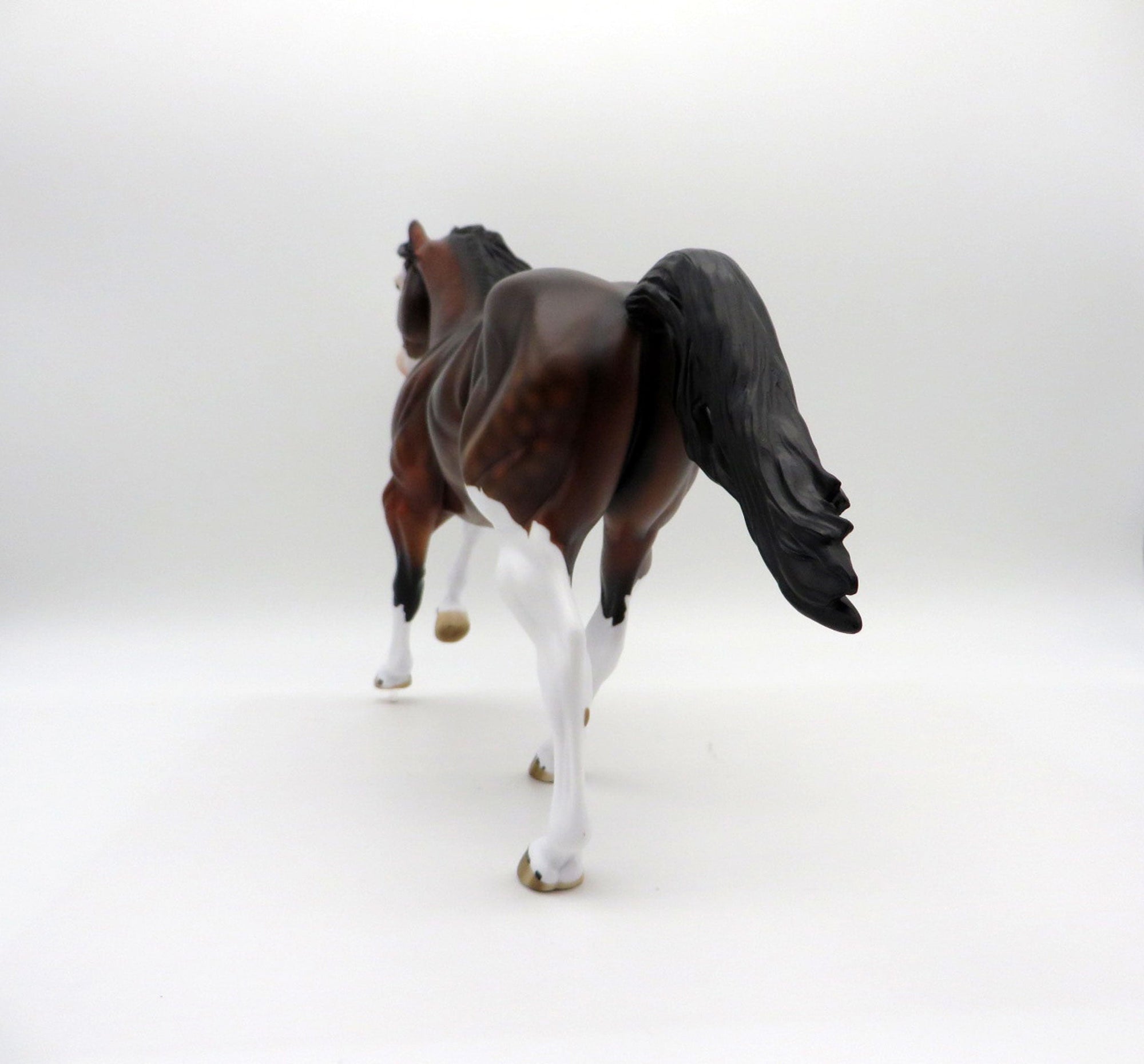 Hughes-OOAK Dapple Bay Paint Foundation Quarter Horse Painted By Ellen Robbins EQ 2021