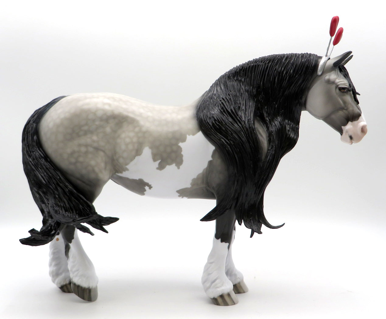 Cherie'-OOAK Dapple Grey Pinto Heavy Draft Mare-SB22