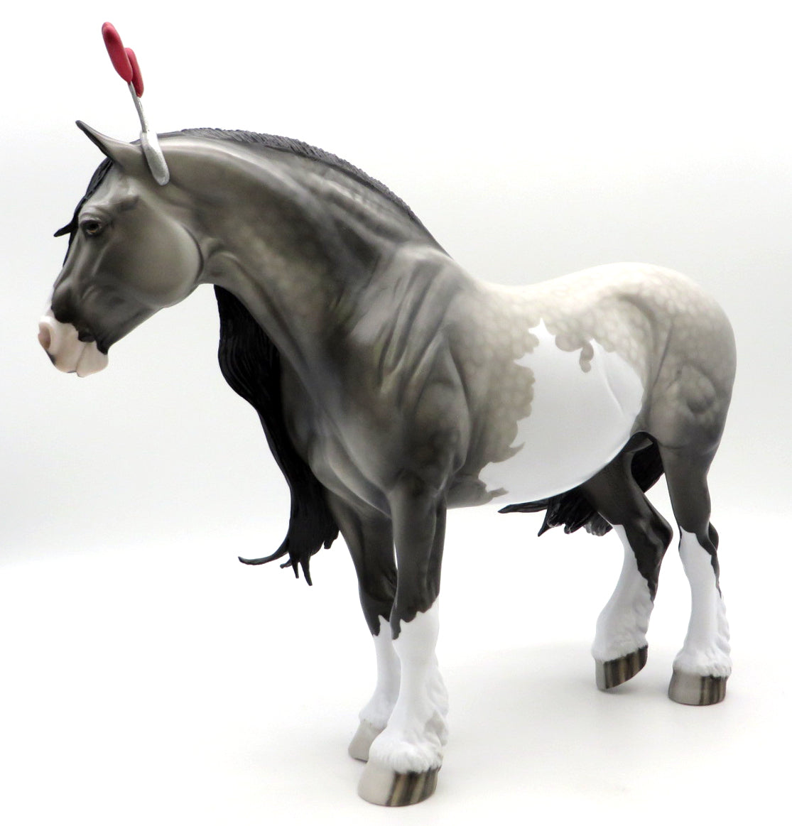 Cherie'-OOAK Dapple Grey Pinto Heavy Draft Mare-SB22