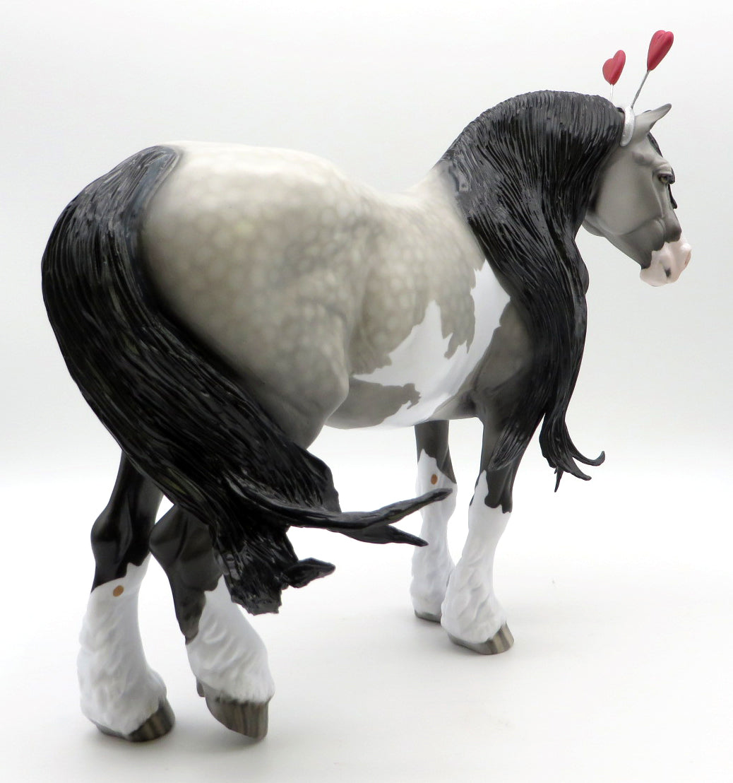Cherie'-OOAK Dapple Grey Pinto Heavy Draft Mare-SB22