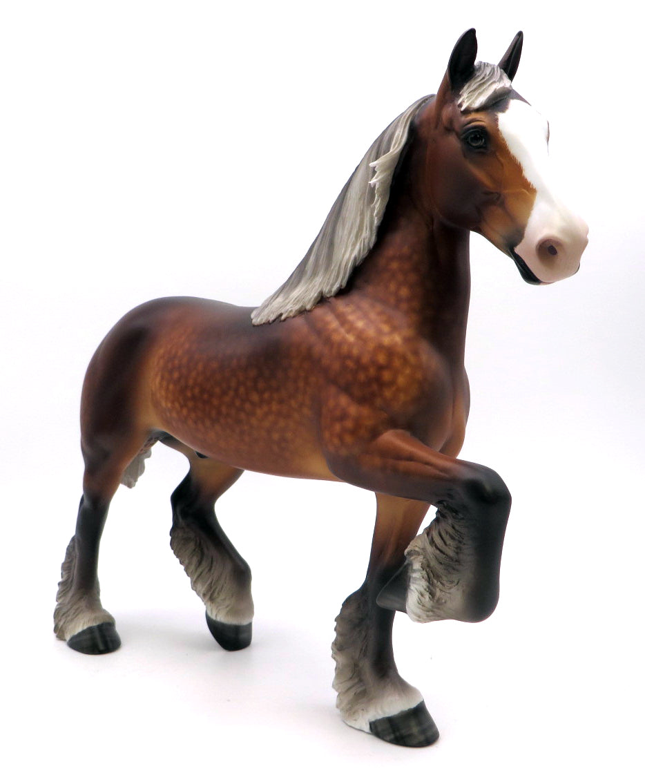 Checkers- OOAK Silver Bay Trotting Drafter -SB22