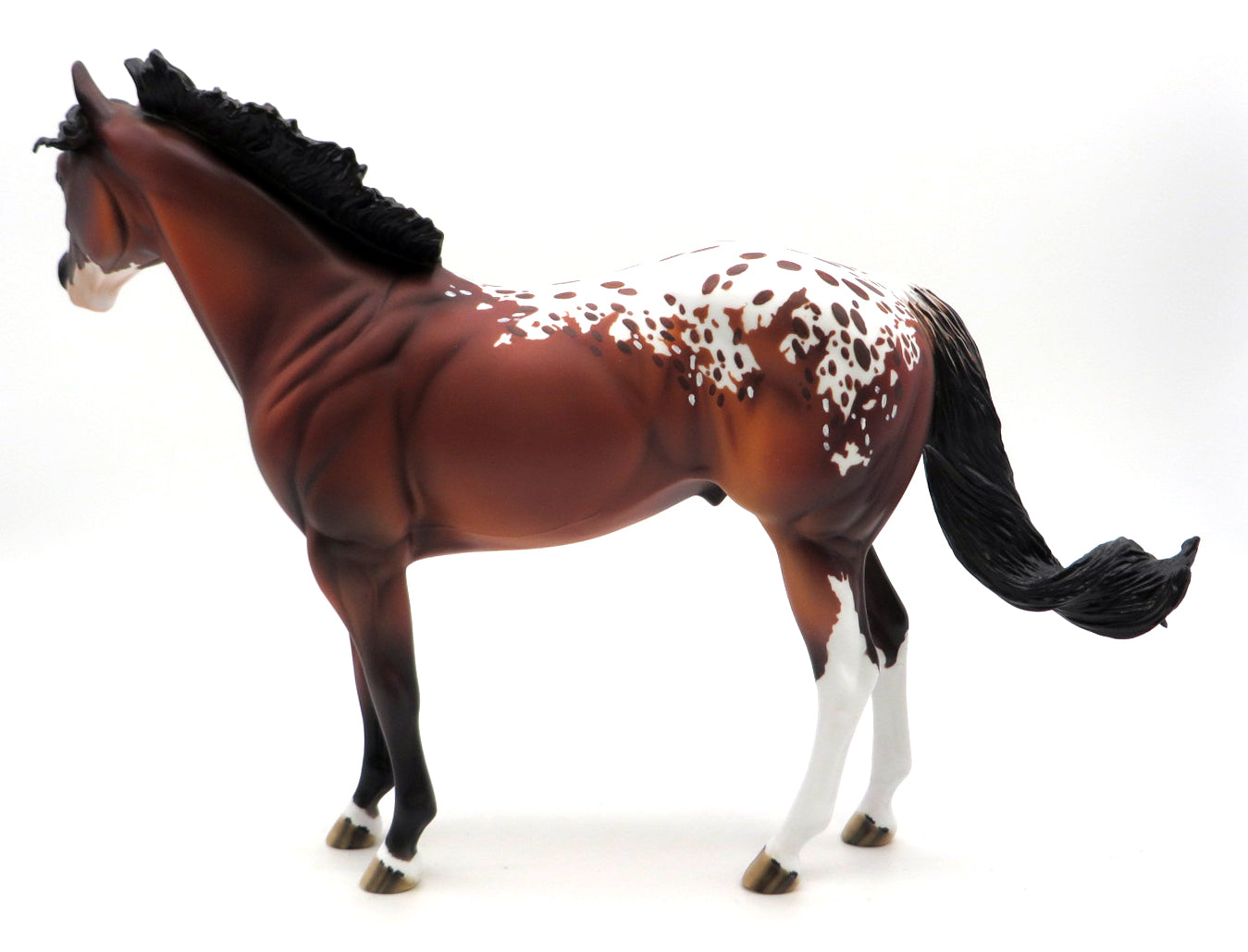 Cowboy-OOAK Bay Appaloosa Painted by Ellen Robbins 1/22/22