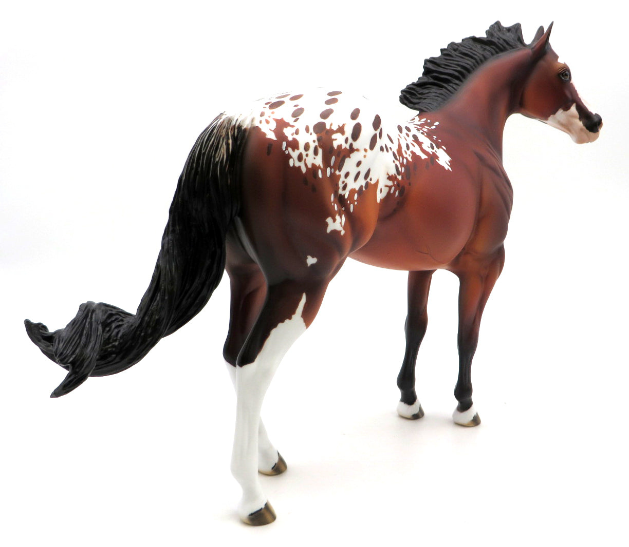 Cowboy-OOAK Bay Appaloosa Painted by Ellen Robbins 1/22/22