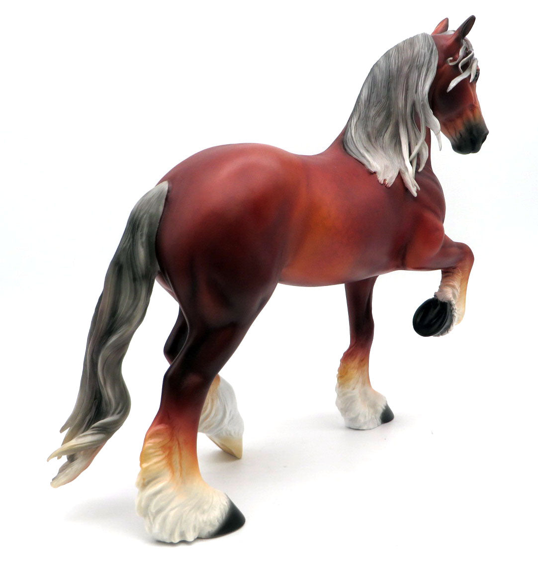 Curtain Call-OOAK Silver Bay Trotting Draft Painted by Ellen Robbins 3/21/22