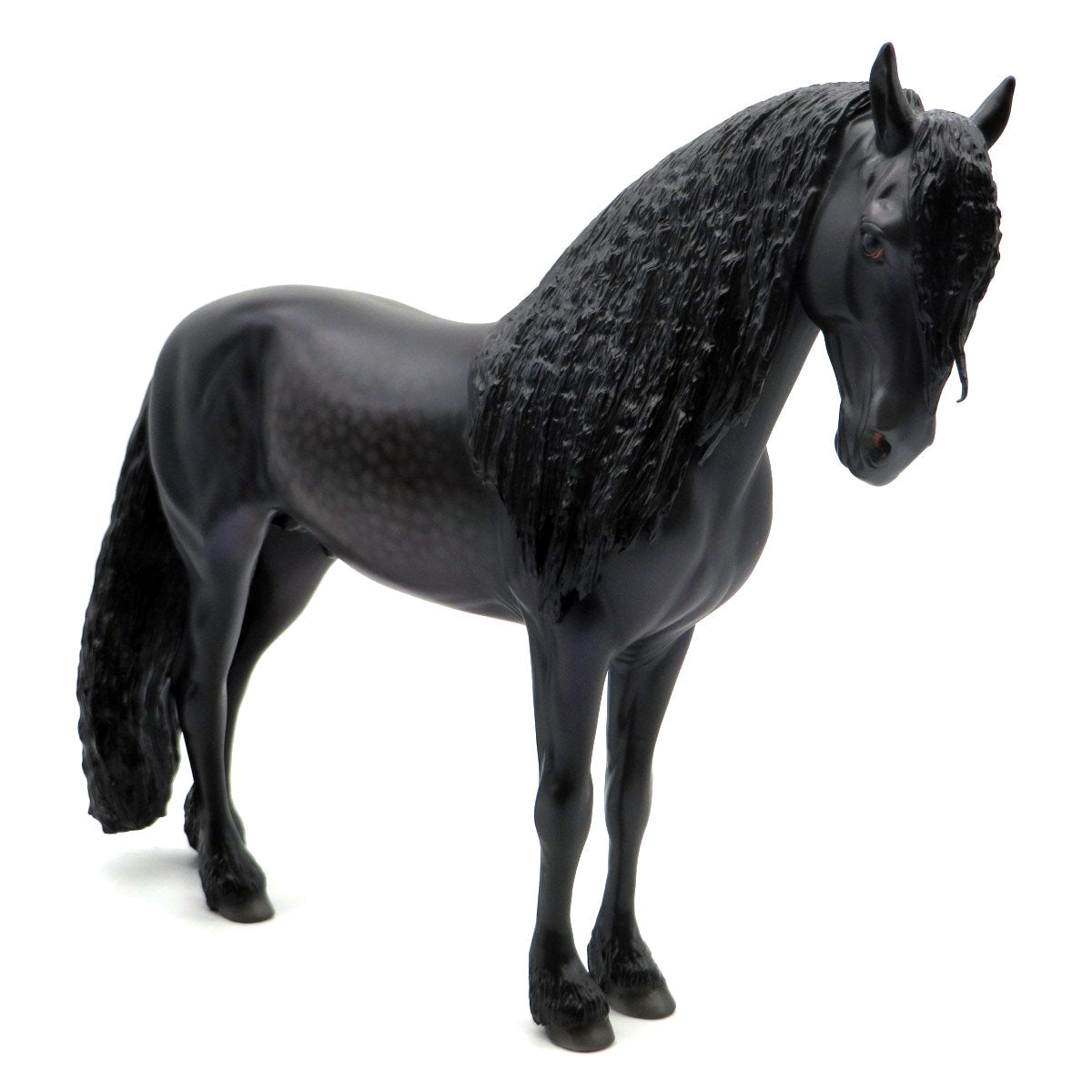 Gabriel-OOAK Dapple Black Andalusian Painted by Caroline Boydston 4/18/22