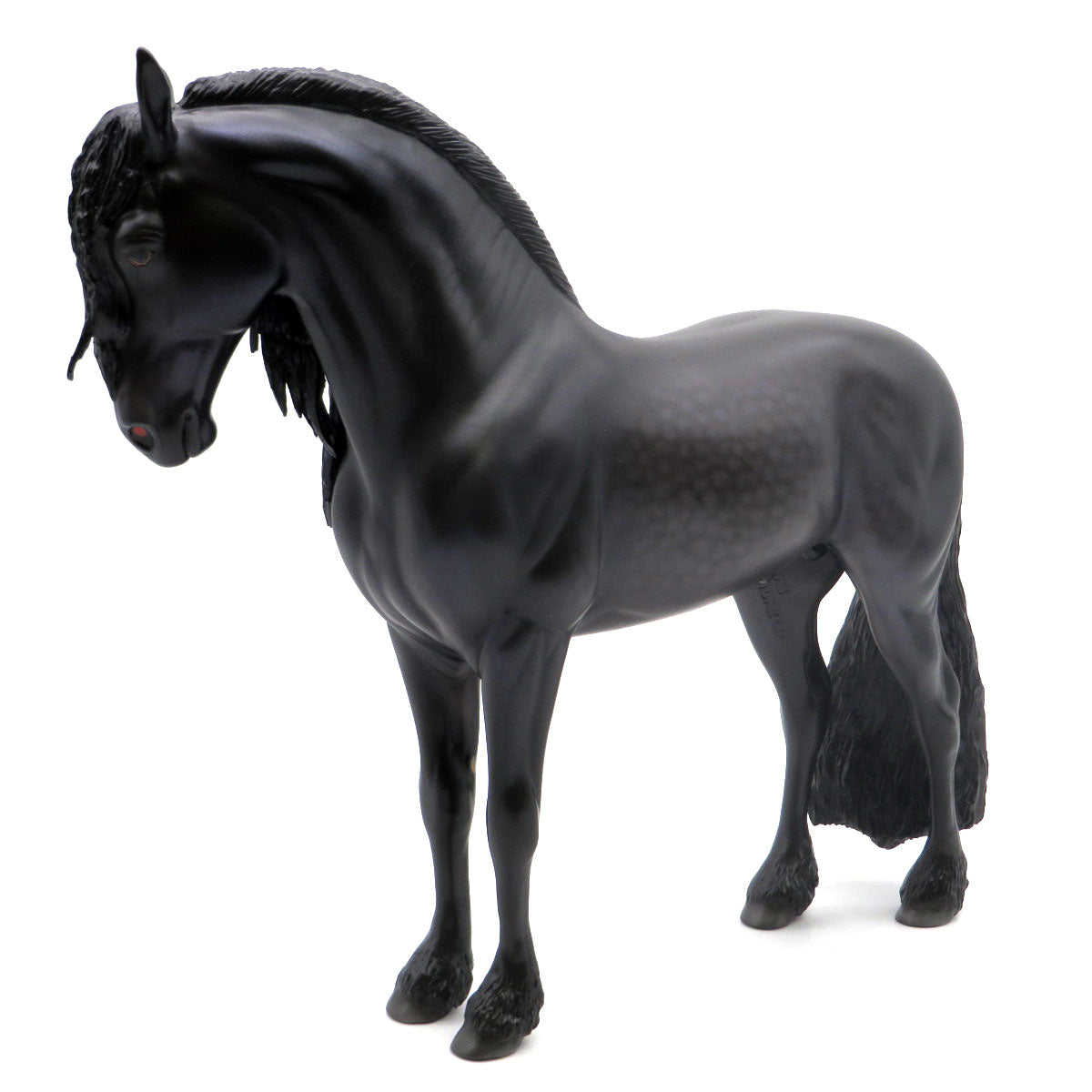 Gabriel-OOAK Dapple Black Andalusian Painted by Caroline Boydston 4/18/22