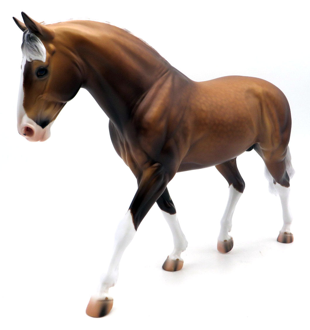 Bolin-OOAK Dapple Palomino Irish Draft Painted by Caroline 4/18/22