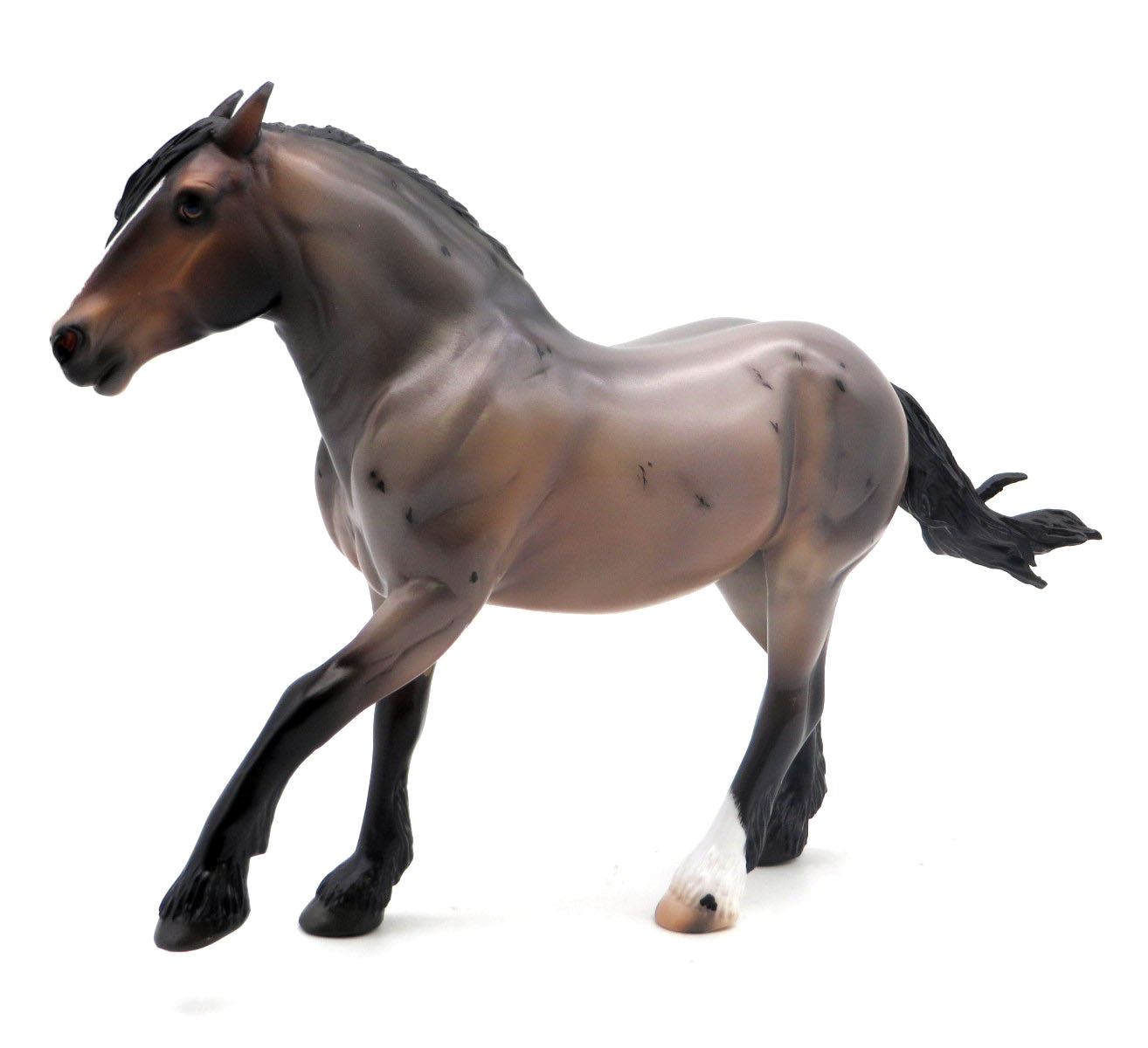 Dr. Hook- OOAK Bay Roan Trotting Drafter Painted by Caroline Boydston 5/16/22