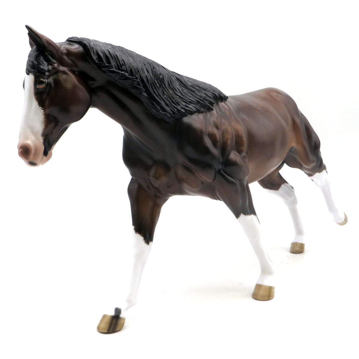 Zeus-OOAK Dapple Bay Running Stock Horse Painted by Sheryl Leisure 6/6/22