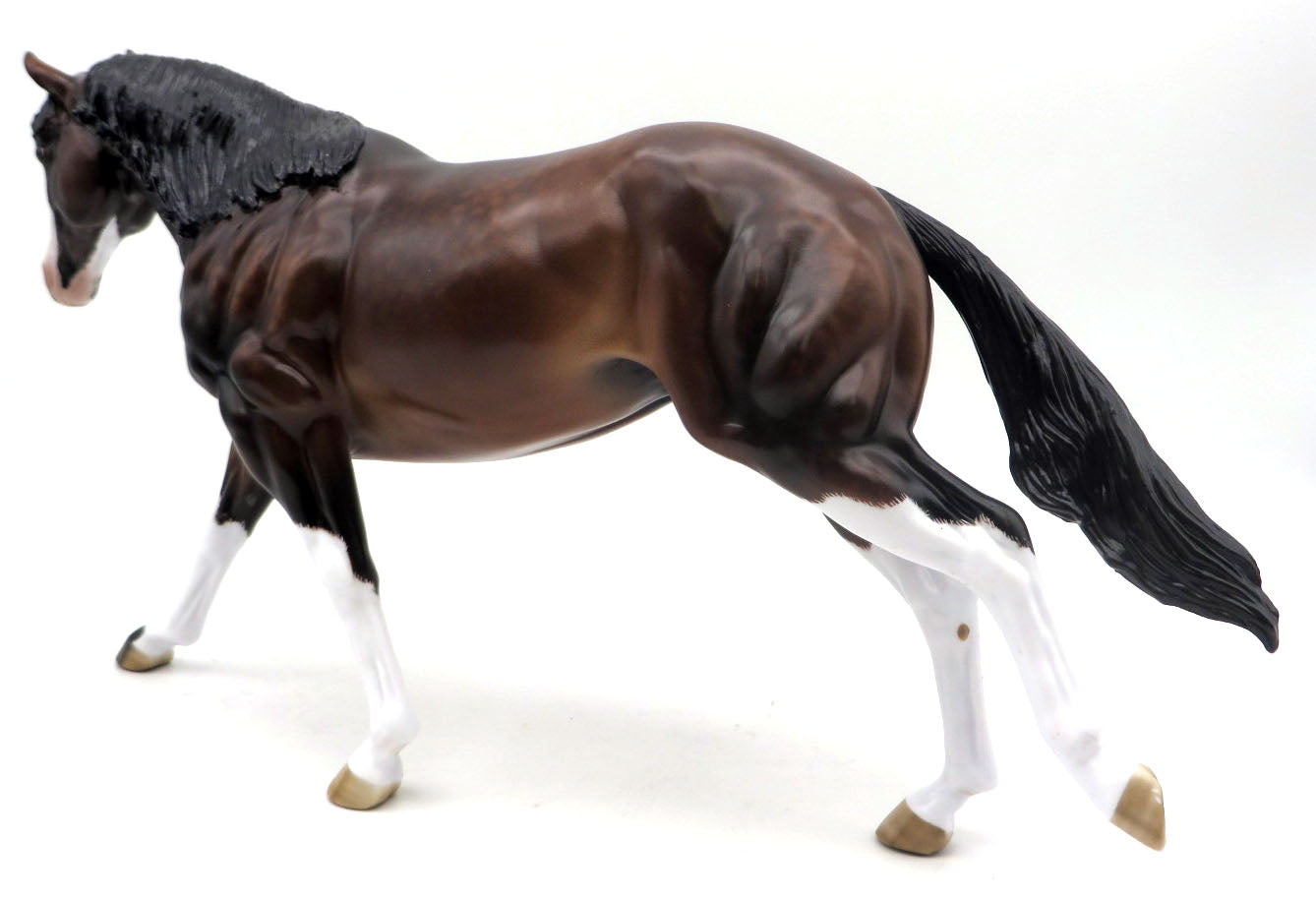 Zeus-OOAK Dapple Bay Running Stock Horse Painted by Sheryl Leisure 6/6/22