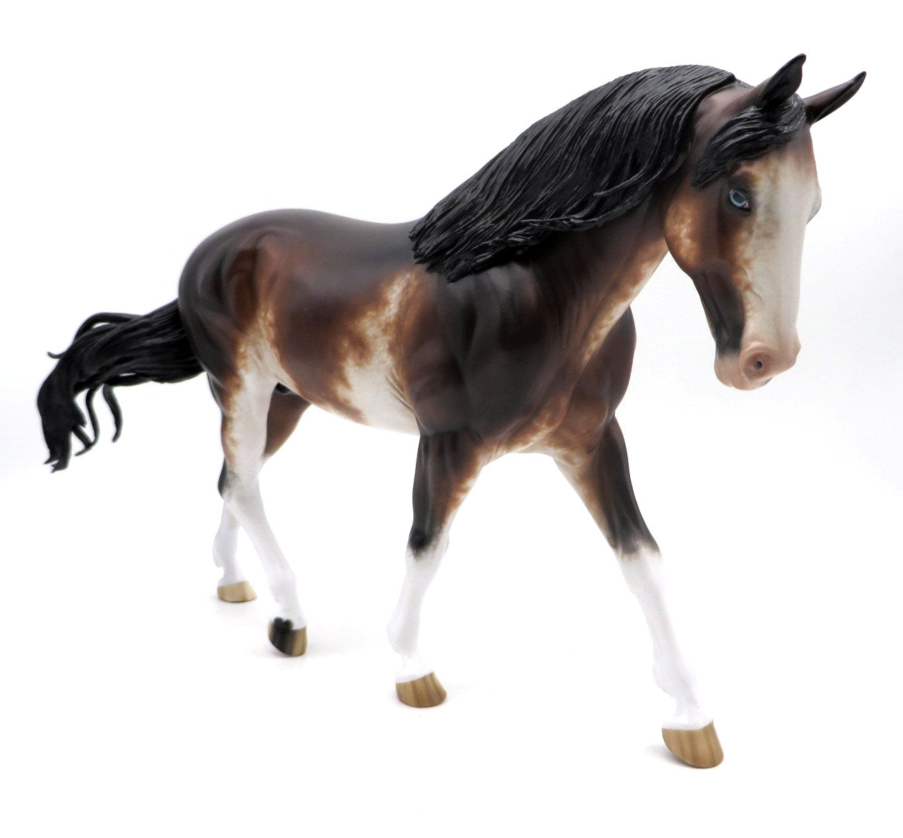 DIONYSUS-OOAK Dapple Bay Sabino Irish Draft Painted by Sheryl Leisure 6/1/22