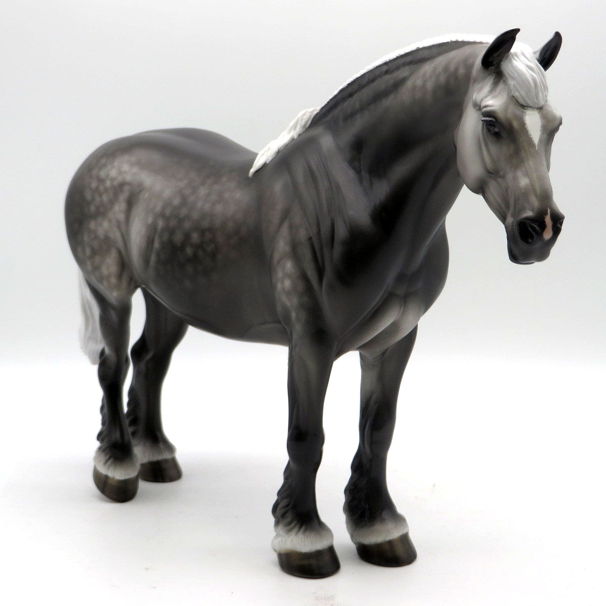 Beatrice-OOAK Dapple Grey Draft Painted by Sheryl Leisure 6/13/22