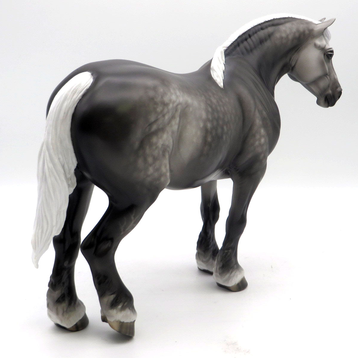 Beatrice-OOAK Dapple Grey Draft Painted by Sheryl Leisure 6/13/22