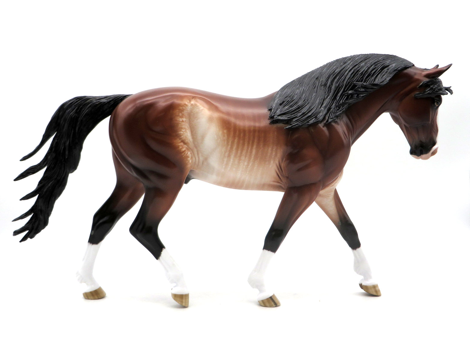 Cadwalader-OOAK Bay Rabicano Irish Drafter Painted by Sheryl Leisure 6/27/22