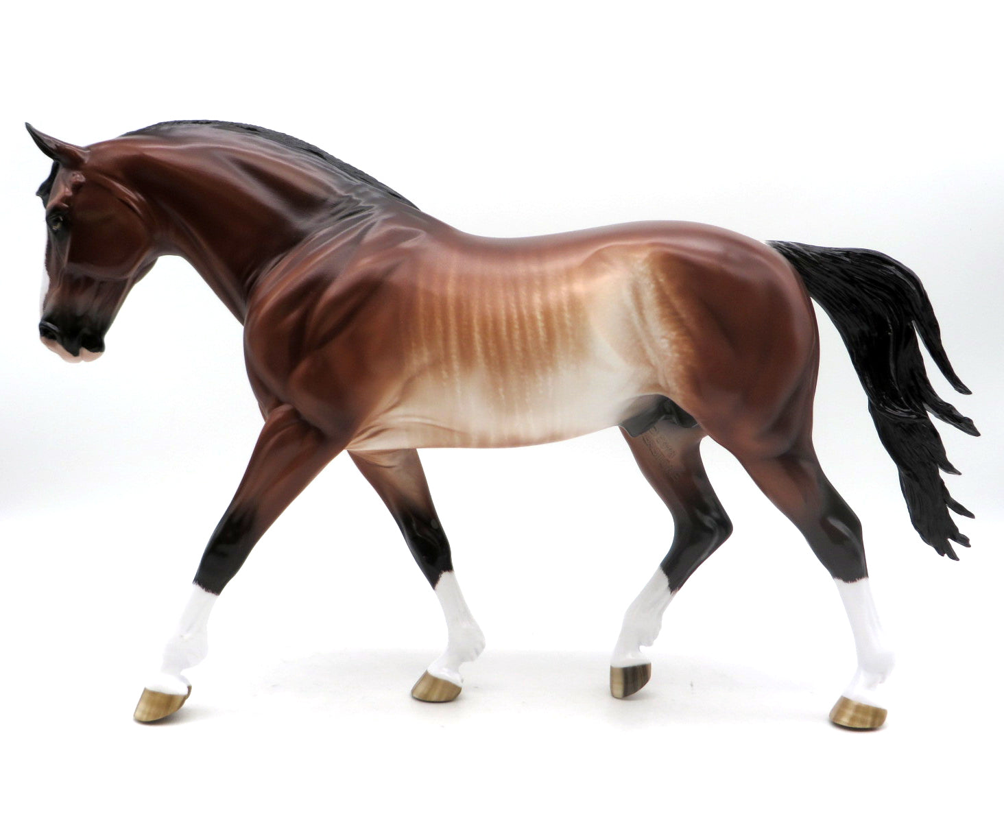 Cadwalader-OOAK Bay Rabicano Irish Drafter Painted by Sheryl Leisure 6/27/22