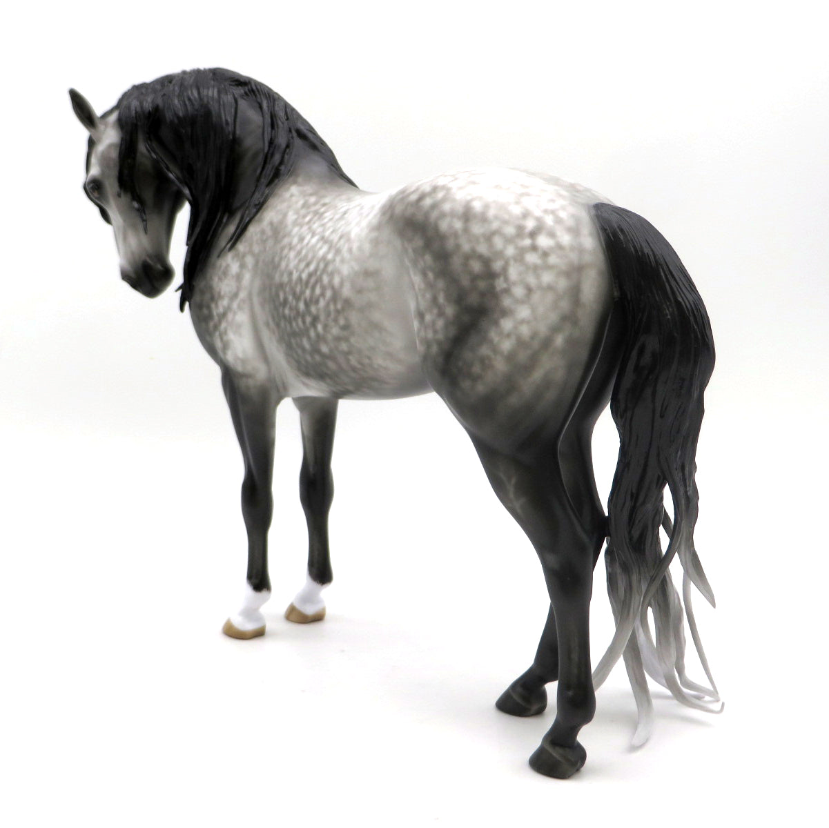 Balder-OOAK Dapple Grey Andalusian Painted by Sheryl Leisure EQ 22