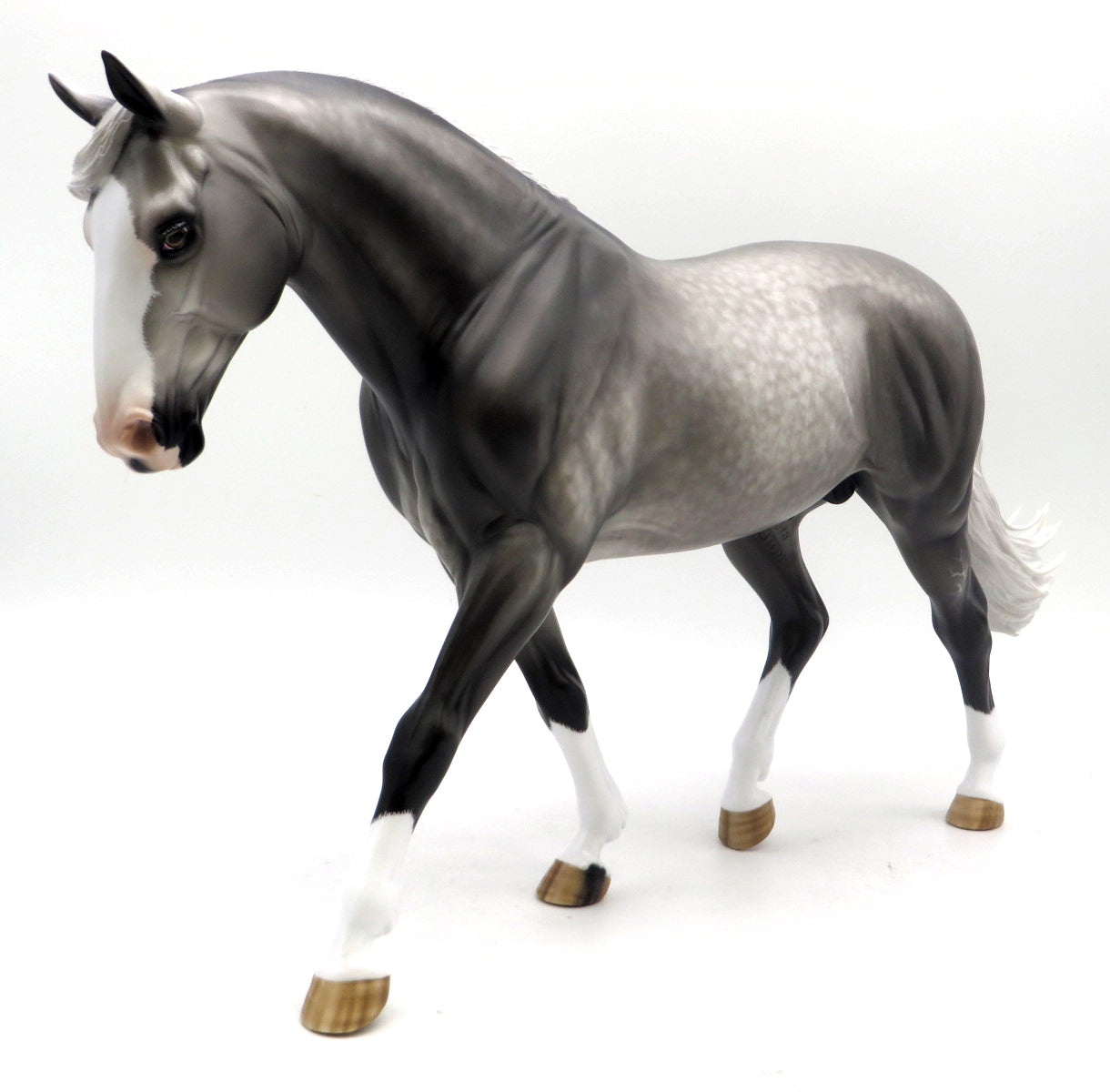 Odin-OOAK Star Dapple Grey Irish Drafter Painted By Sheryl Leisure EQ 22