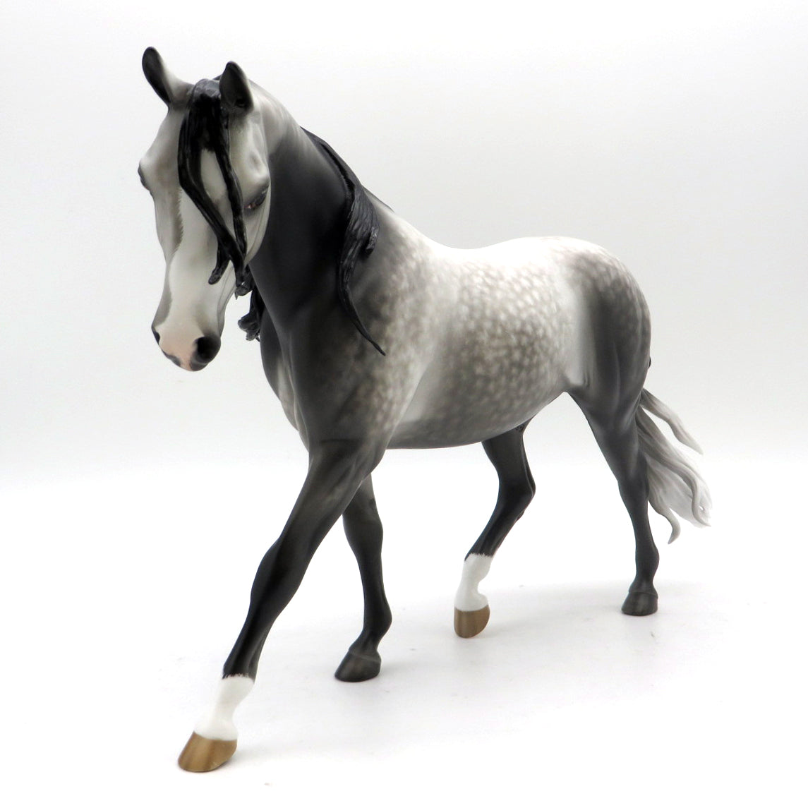 Moonlight Bay Dapple Grey Pony Painted by Sheryl Leisure 7/11/22