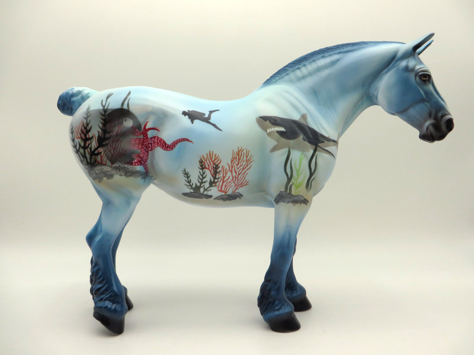 Sharknado-OOAK Deco Heavy Draft Mare Draft Shark Week 22