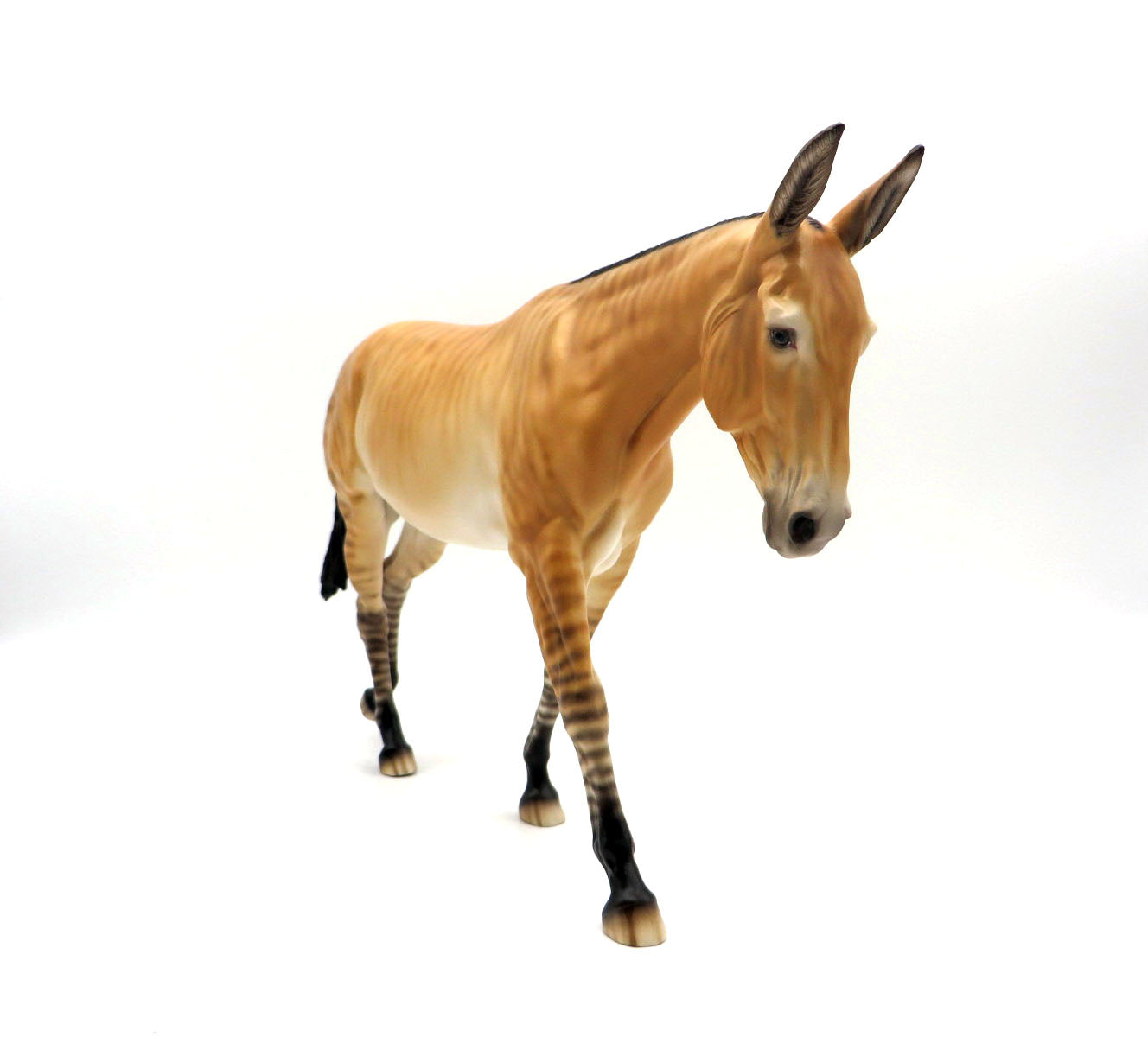 Dream On-OOAK Primitive Zedonk Mule Painted by Sheryl Leisure 9/6/22