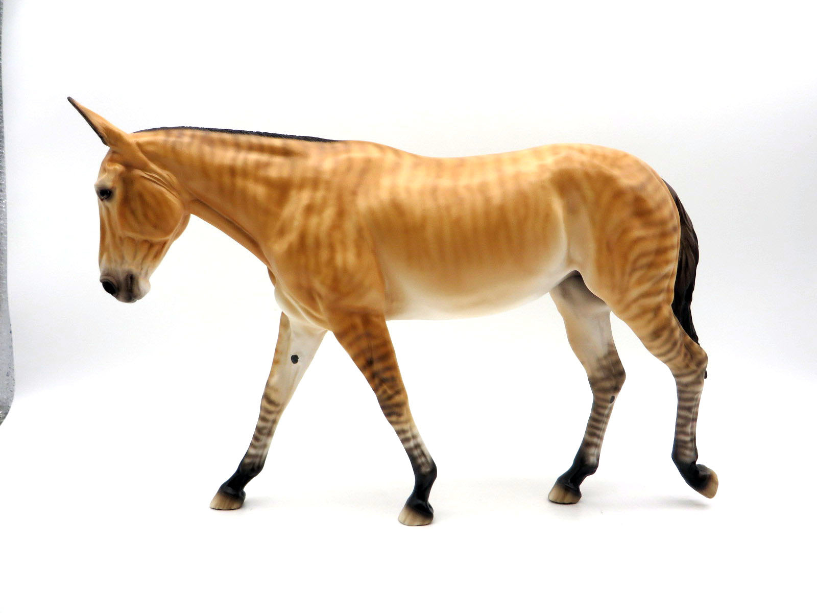 Dream On-OOAK Primitive Zedonk Mule Painted by Sheryl Leisure 9/6/22