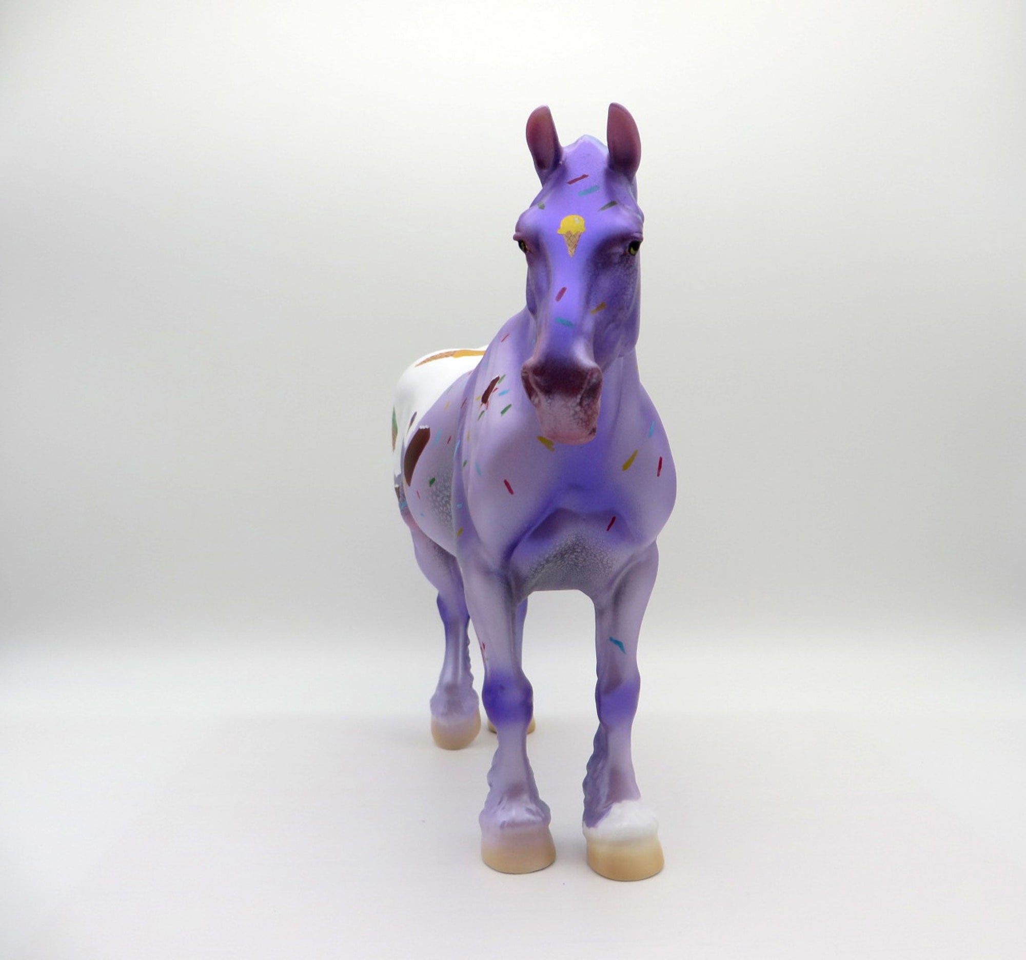 Ice Cream for Everyone-OOAK National Ice Cream Deco Heavy Draft Mare Painted by Jas Fanning 7/23/21