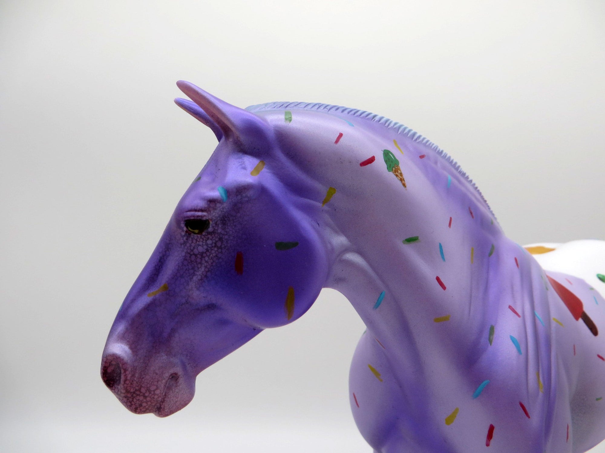Ice Cream for Everyone-OOAK National Ice Cream Deco Heavy Draft Mare Painted by Jas Fanning 7/23/21